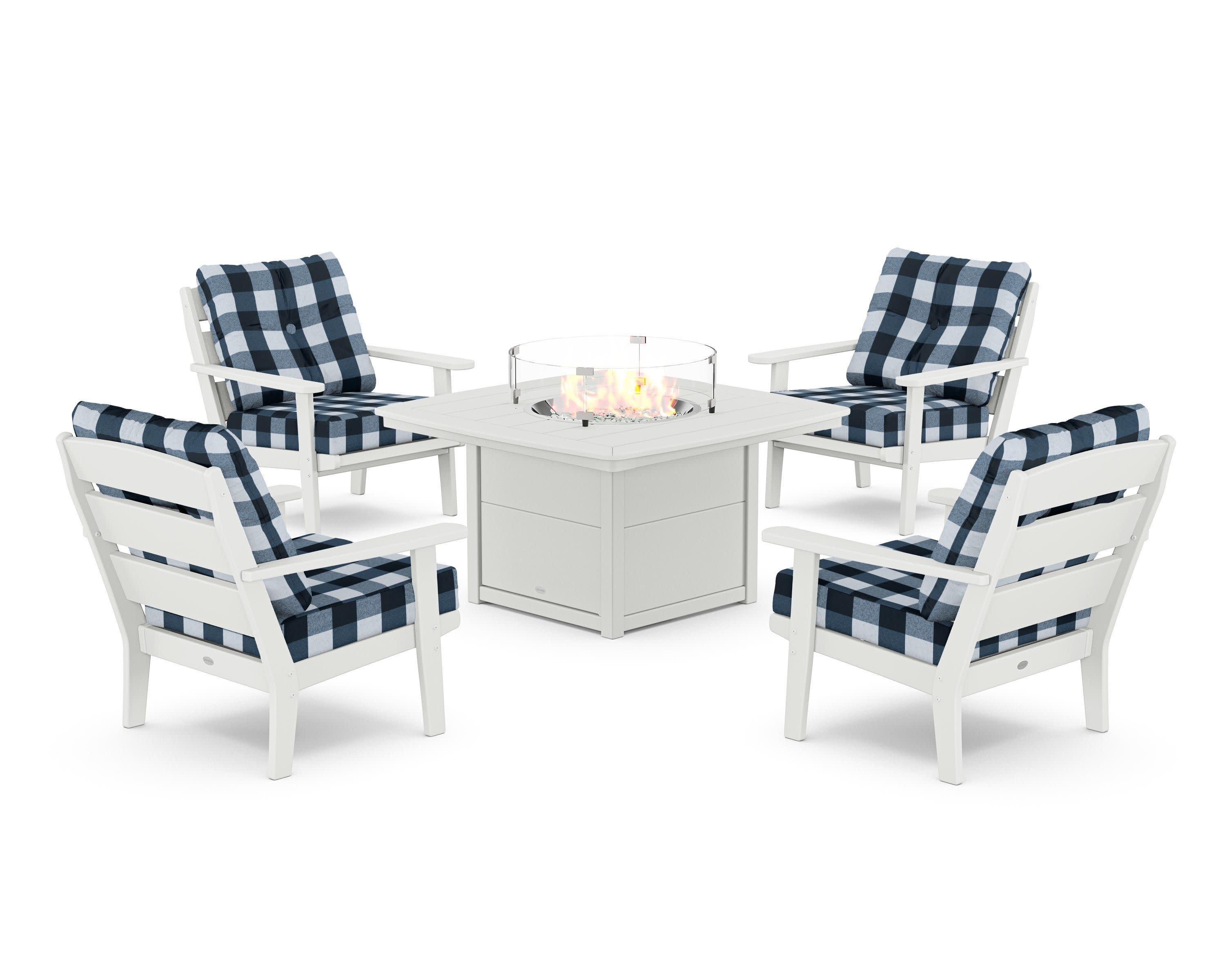 Lakeside 5-Piece Deep Seating Set with Nautical Fire Pit Table - Image 64