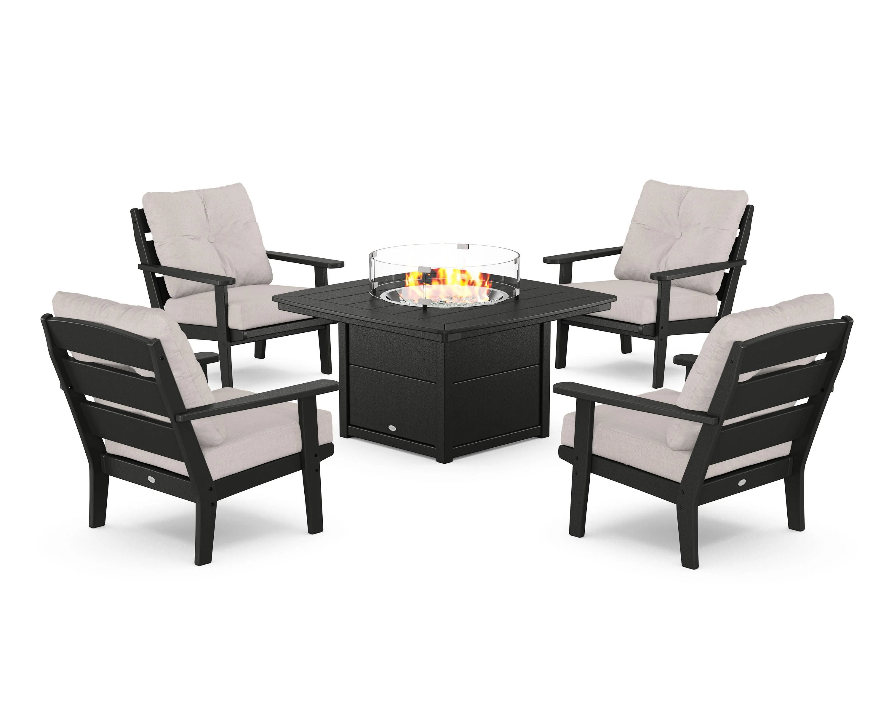 Lakeside 5-Piece Deep Seating Set with Nautical Fire Pit Table - Image 8