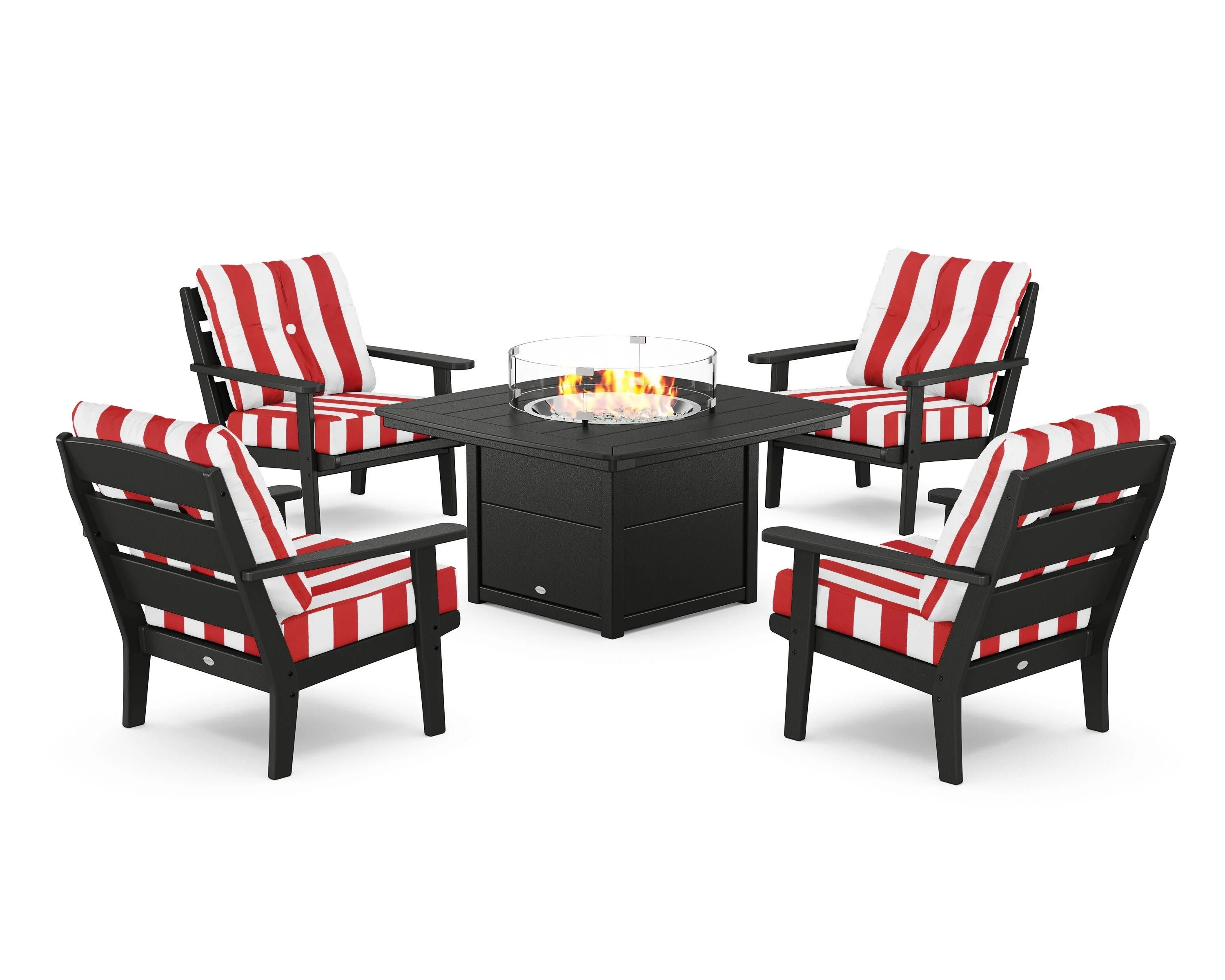 Lakeside 5-Piece Deep Seating Set with Nautical Fire Pit Table - Image 80