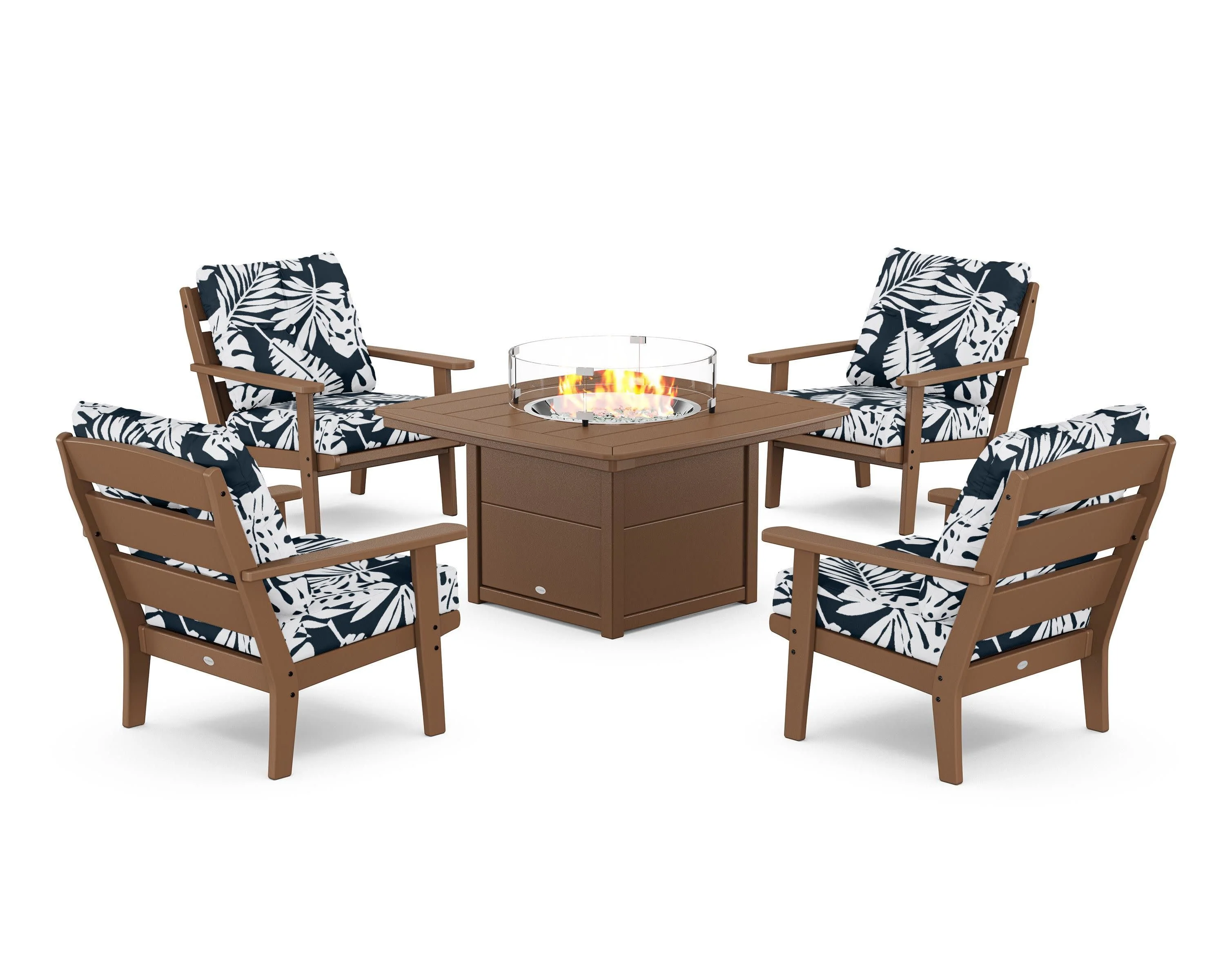 Lakeside 5-Piece Deep Seating Set with Nautical Fire Pit Table - Image 92