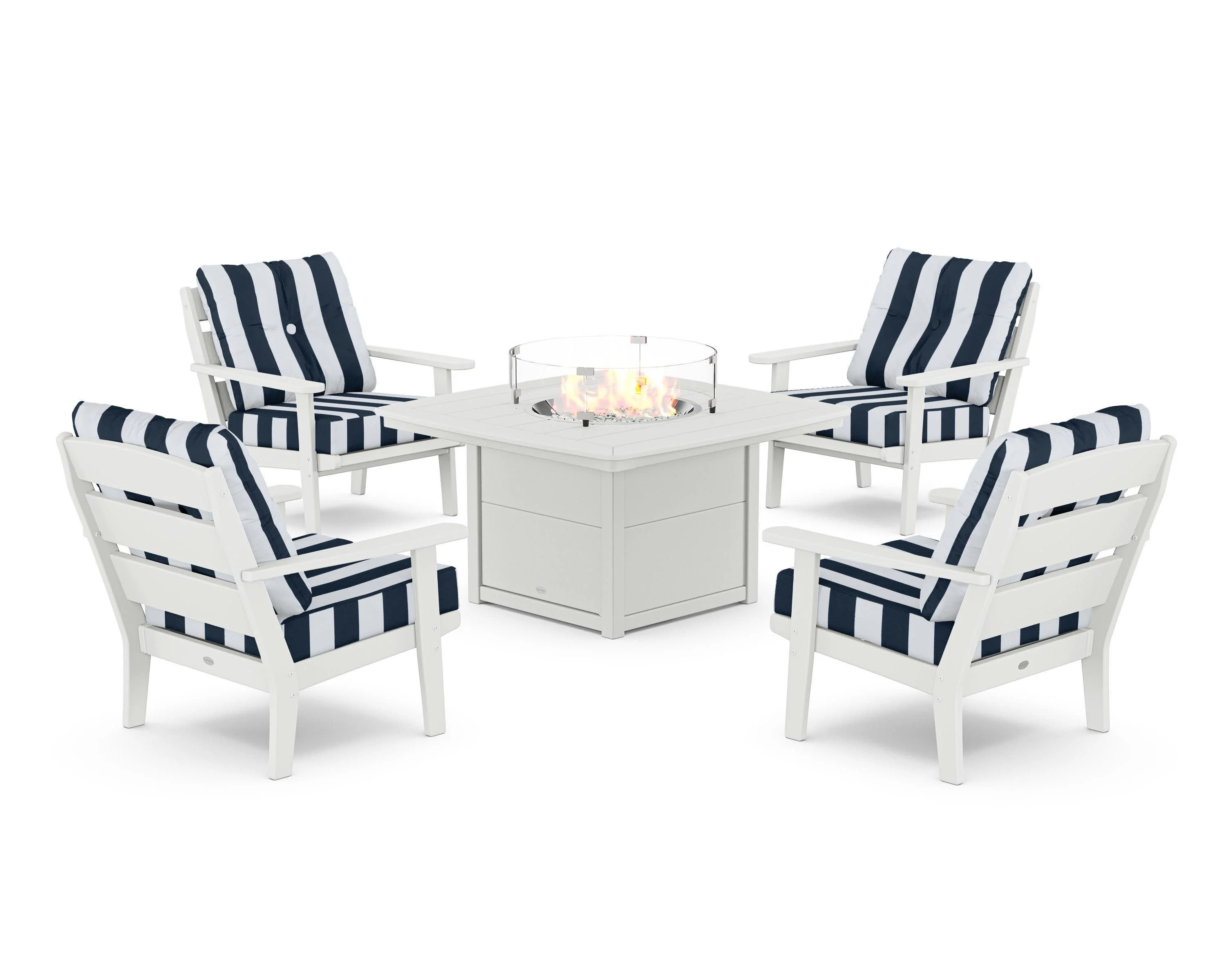 Lakeside 5-Piece Deep Seating Set with Nautical Fire Pit Table - Image 96