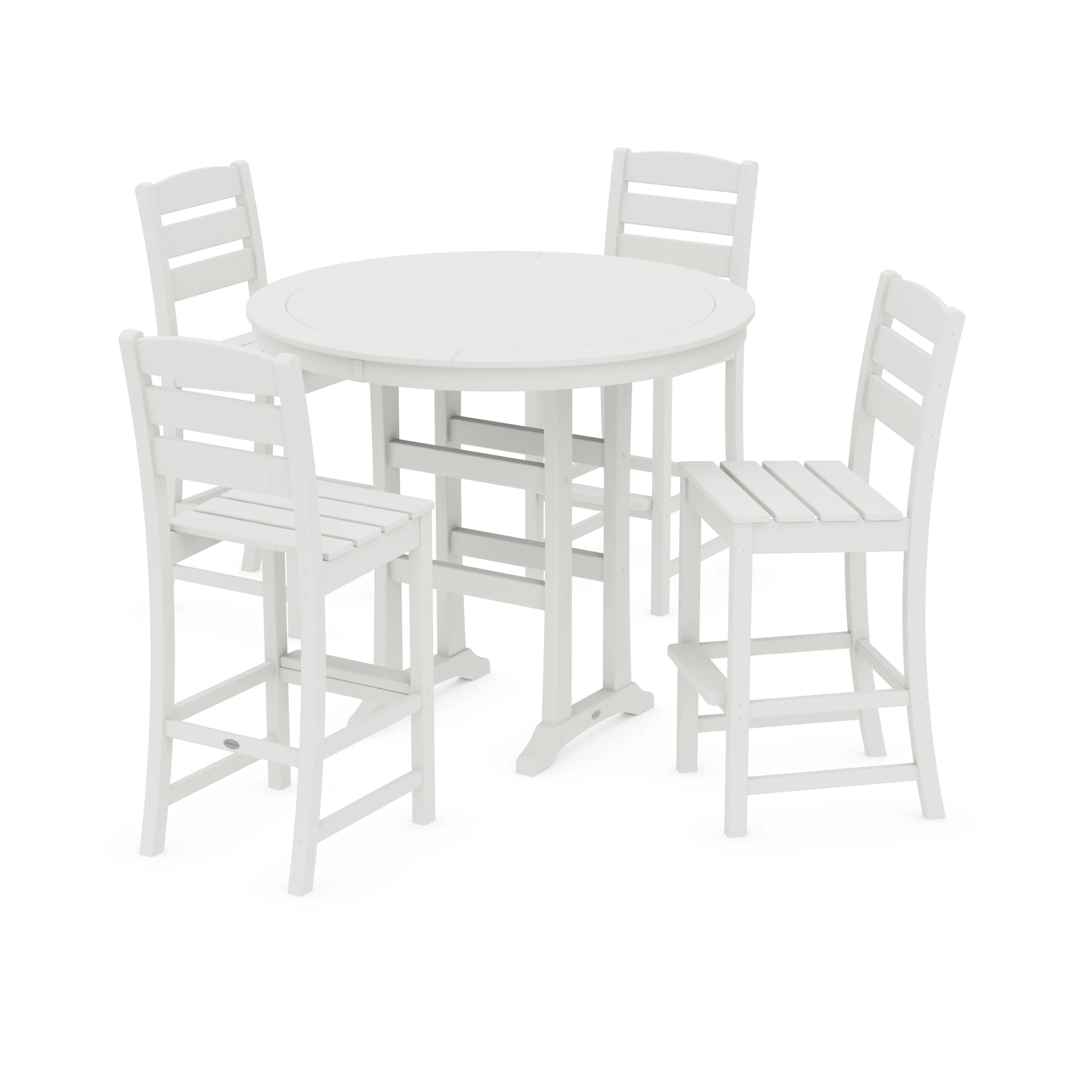 Lakeside 5-Piece Round Farmhouse Side Chair Bar Set - Image 15