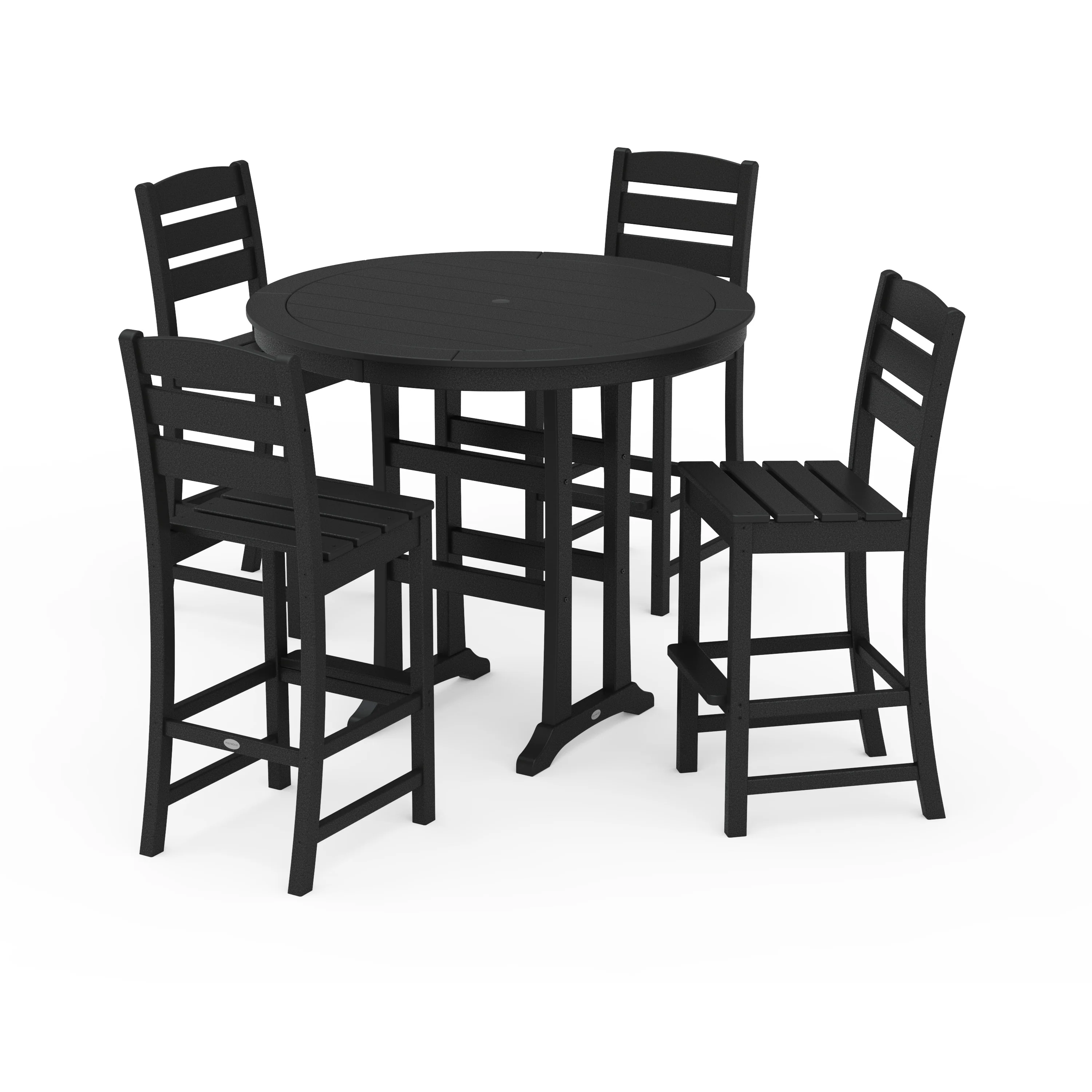 Lakeside 5-Piece Round Farmhouse Side Chair Bar Set - Image 5