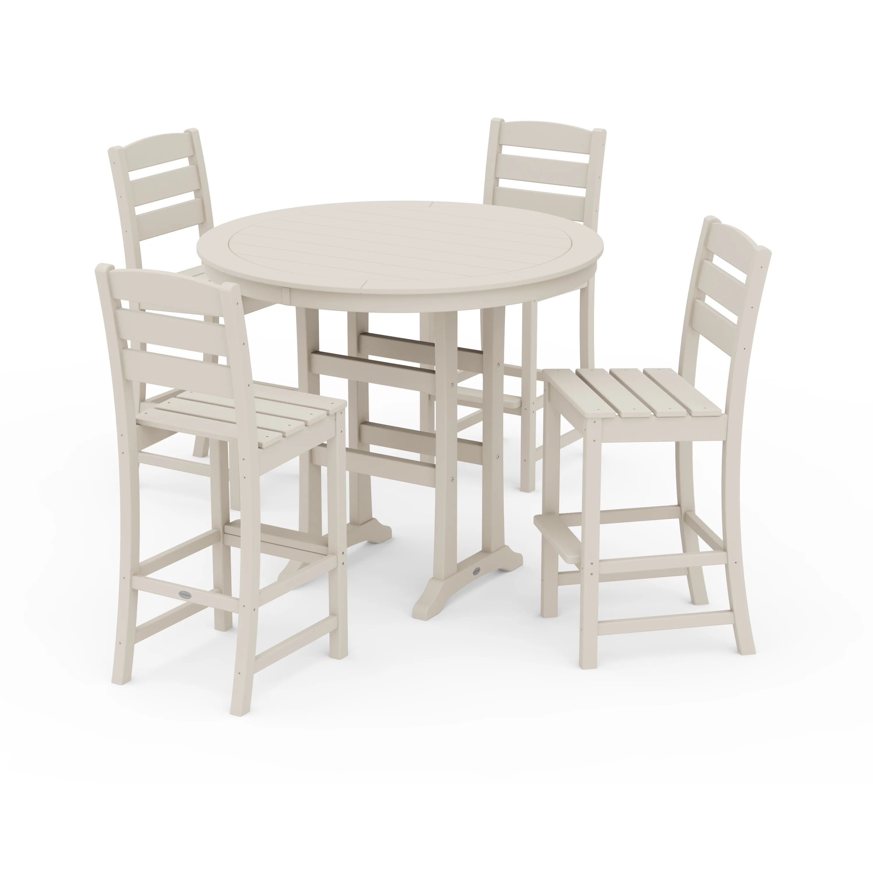 Lakeside 5-Piece Round Farmhouse Side Chair Bar Set - Image 6