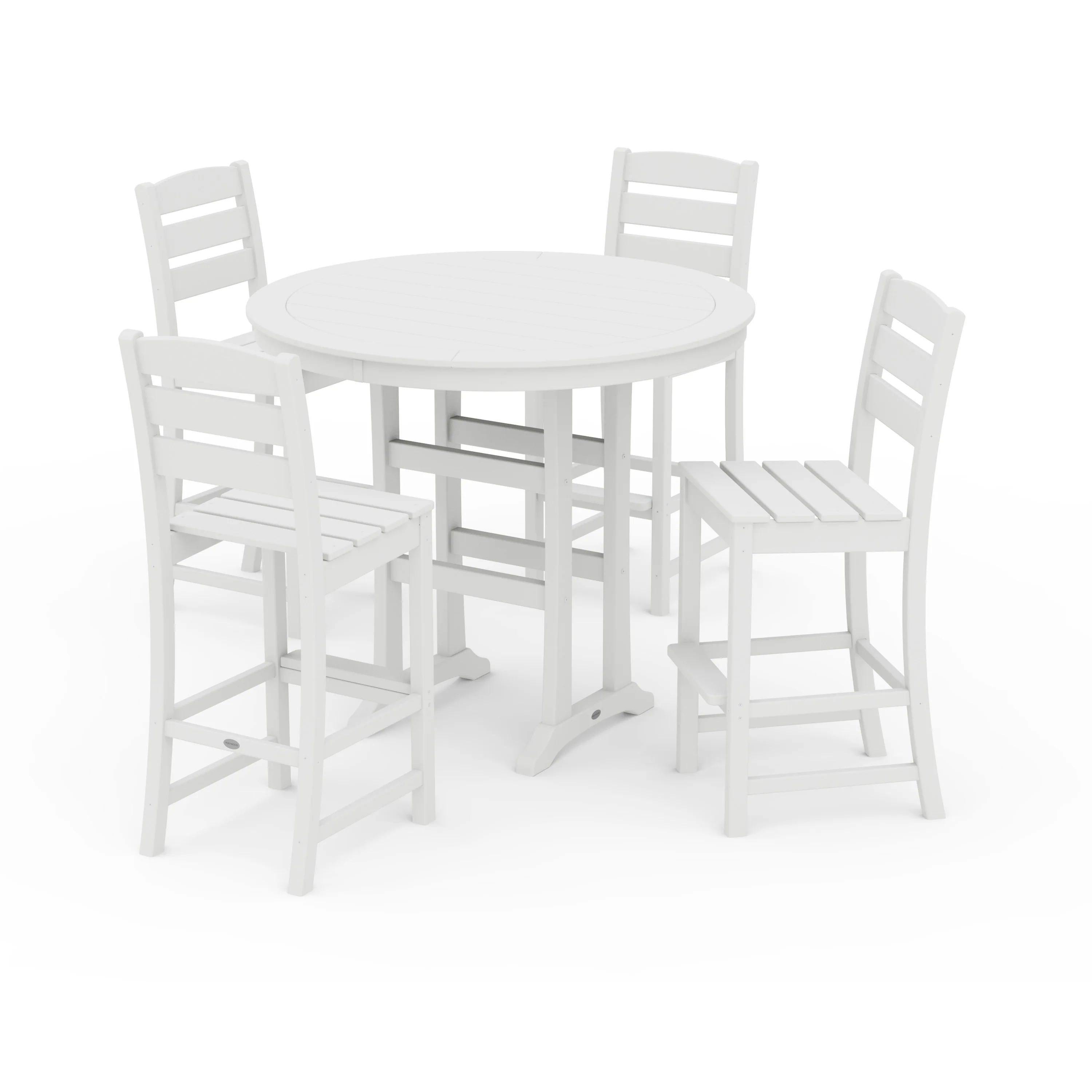 Lakeside 5-Piece Round Farmhouse Side Chair Bar Set - Image 8