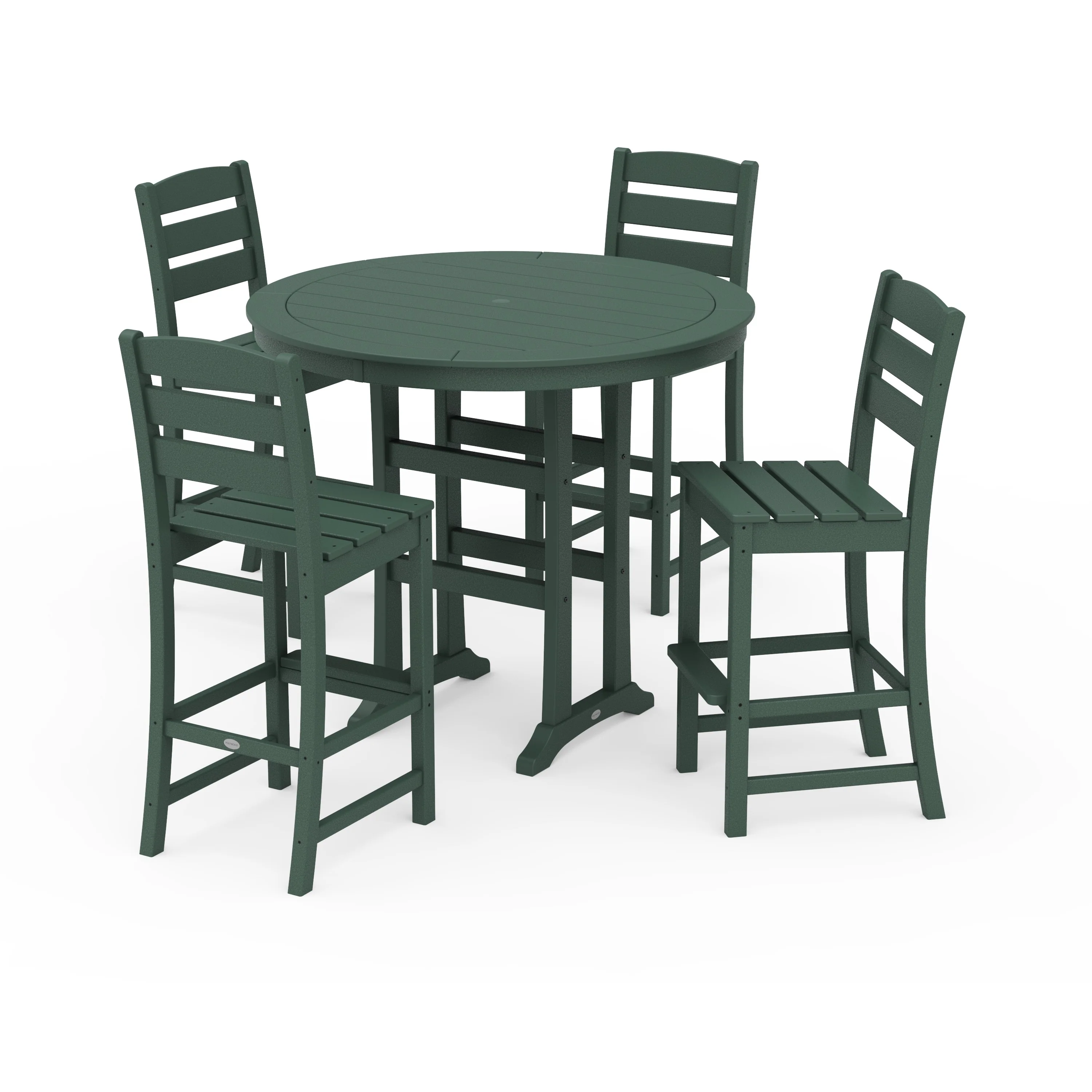Lakeside 5-Piece Round Farmhouse Side Chair Bar Set - Image 9