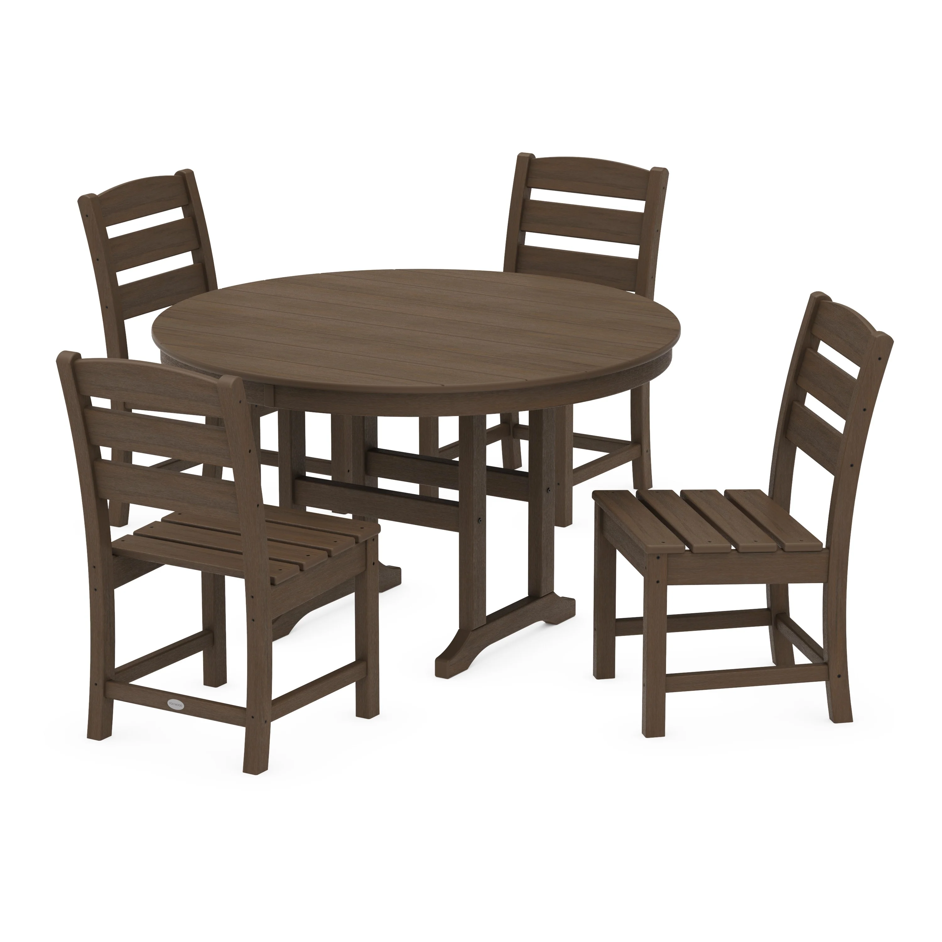 Lakeside 5-Piece Round Farmhouse Side Chair Dining Set - Image 10