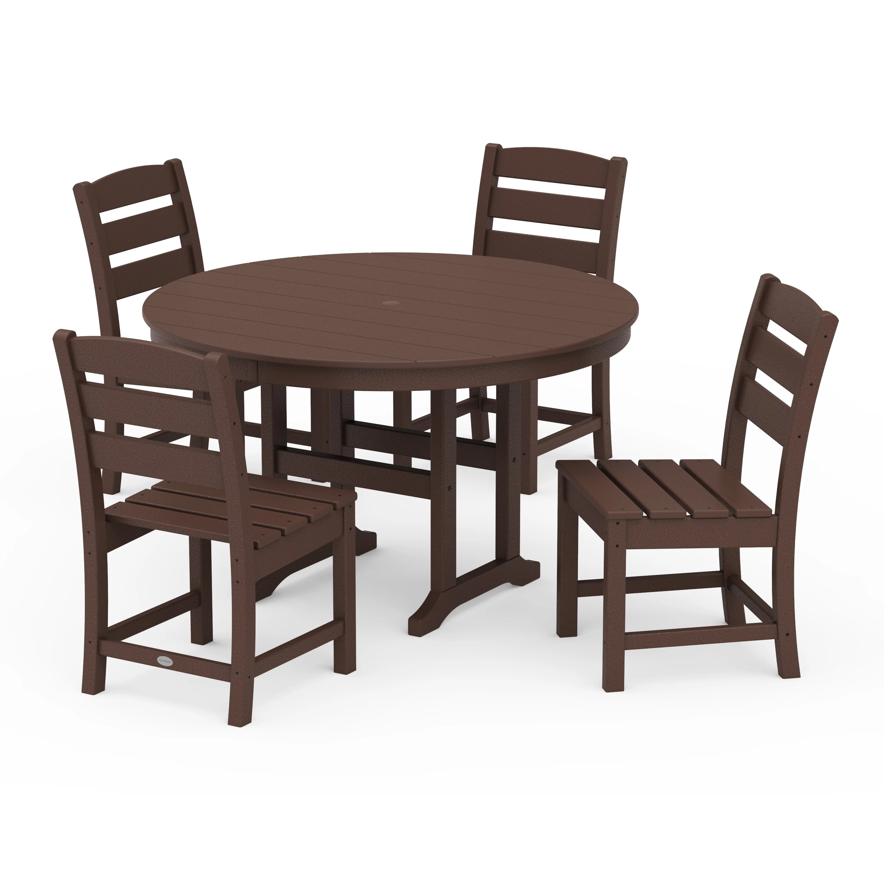 Lakeside 5-Piece Round Farmhouse Side Chair Dining Set - Image 15