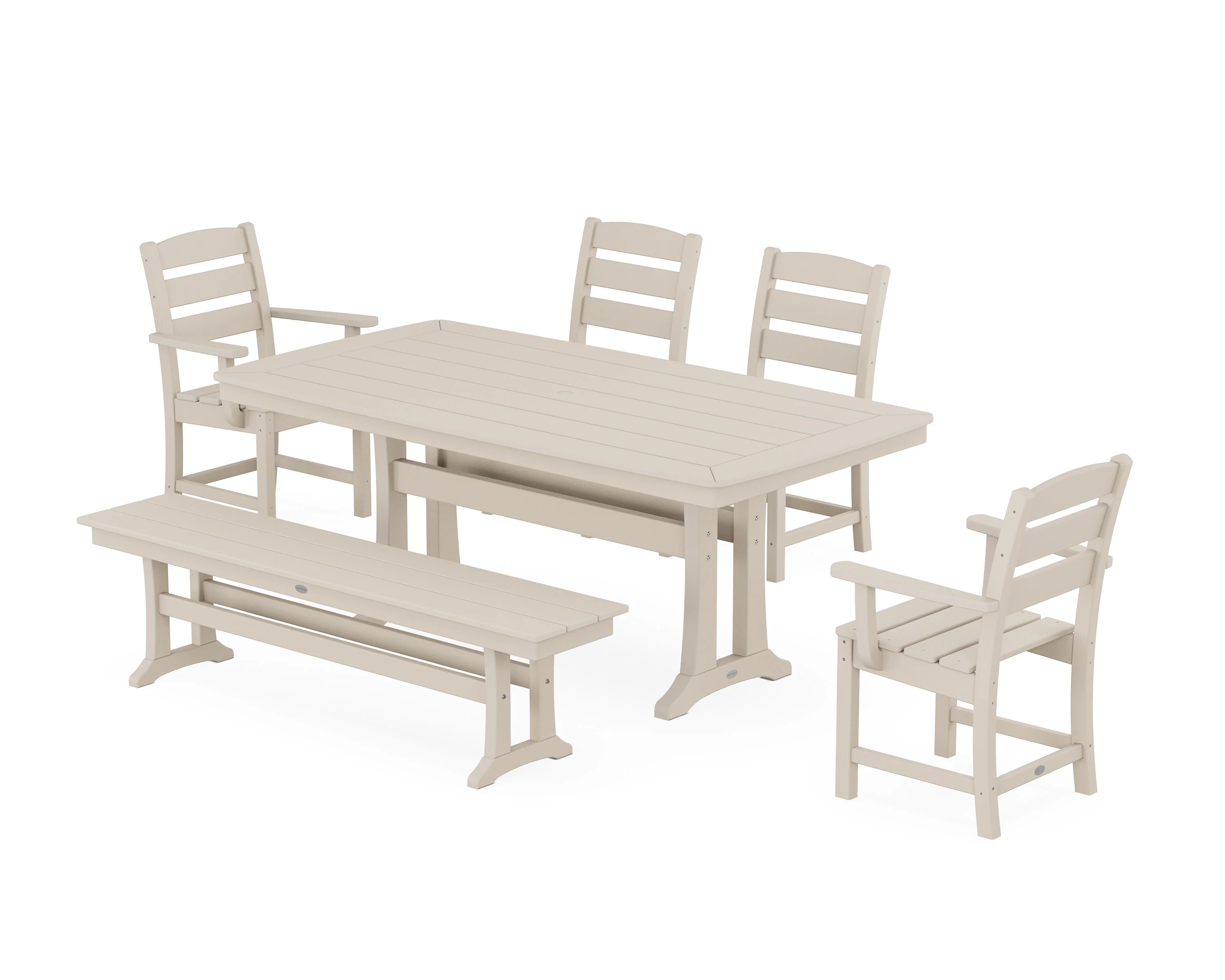 Lakeside 6-Piece Dining Set with Trestle Legs - Image 11