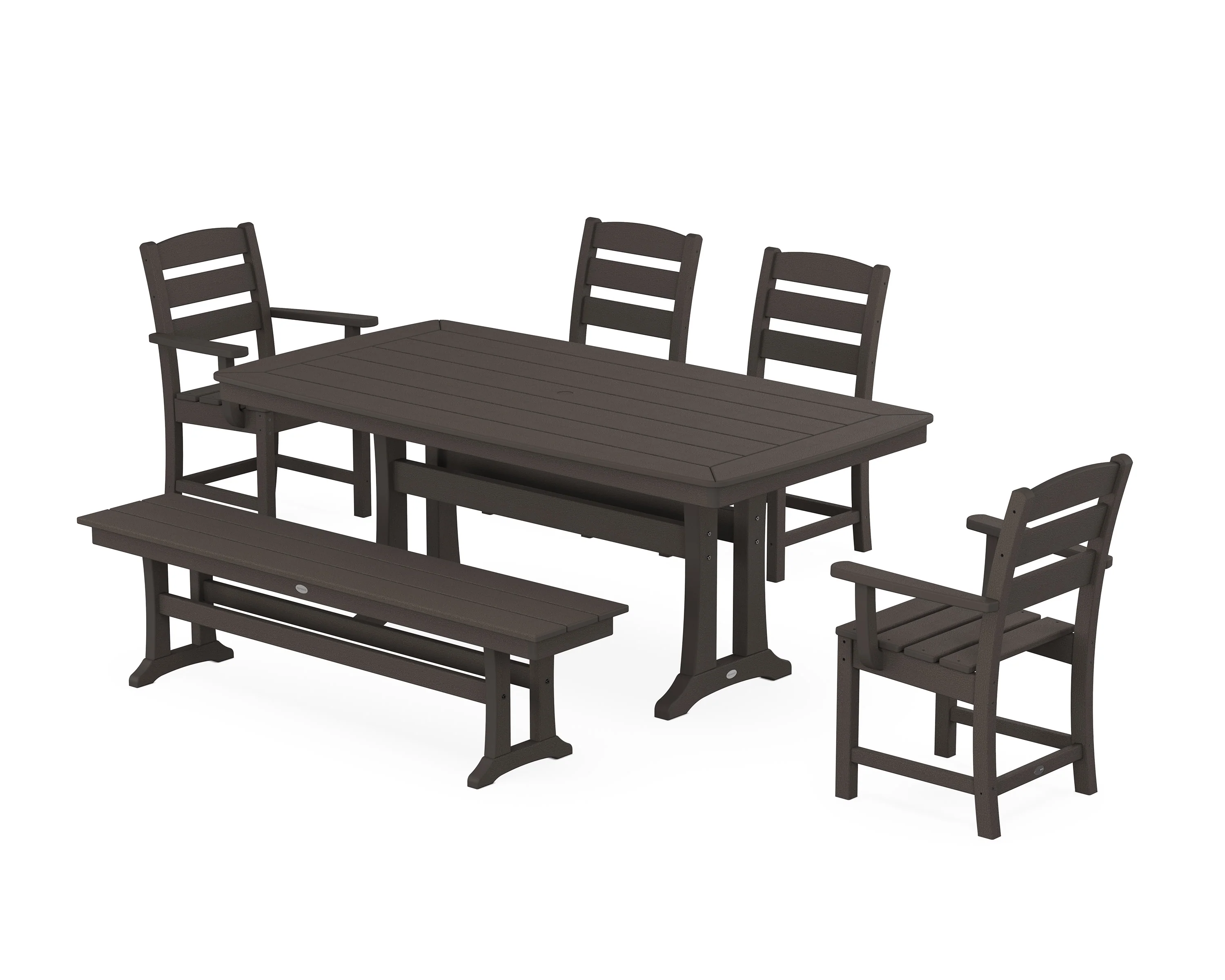 Lakeside 6-Piece Dining Set with Trestle Legs - Image 4