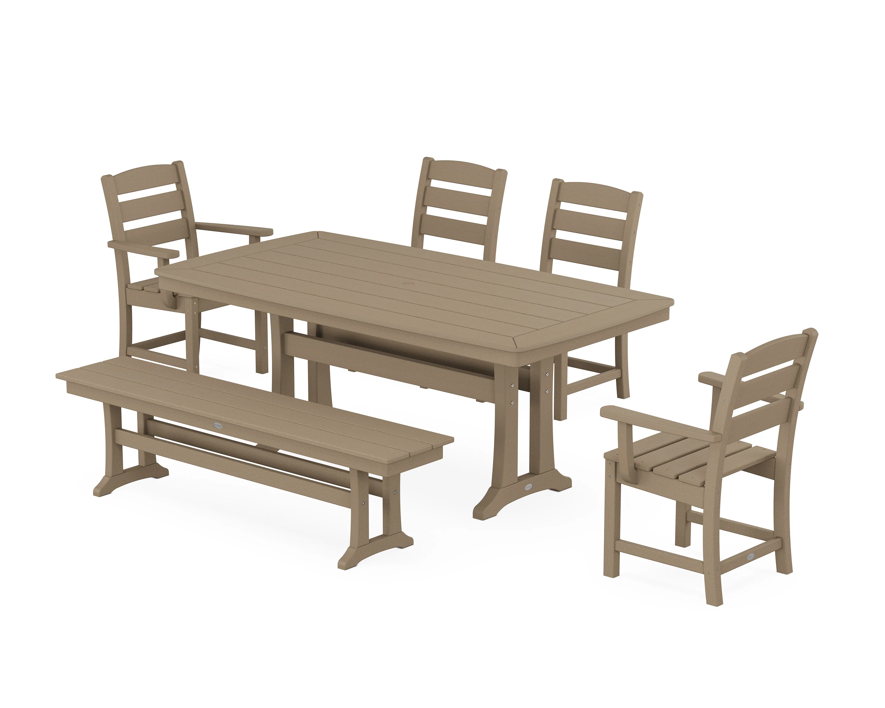 Lakeside 6-Piece Dining Set with Trestle Legs - Image 6