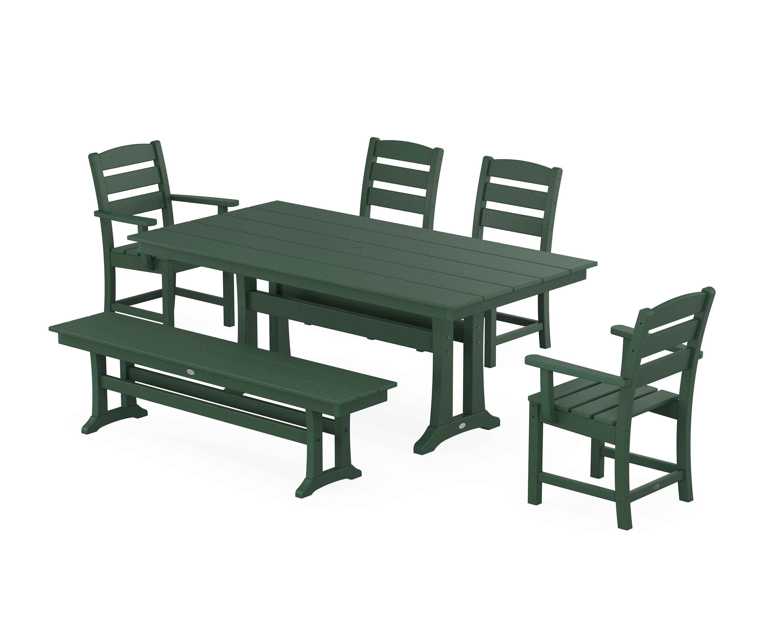 Lakeside 6-Piece Farmhouse Dining Set With Trestle Legs - Image 10