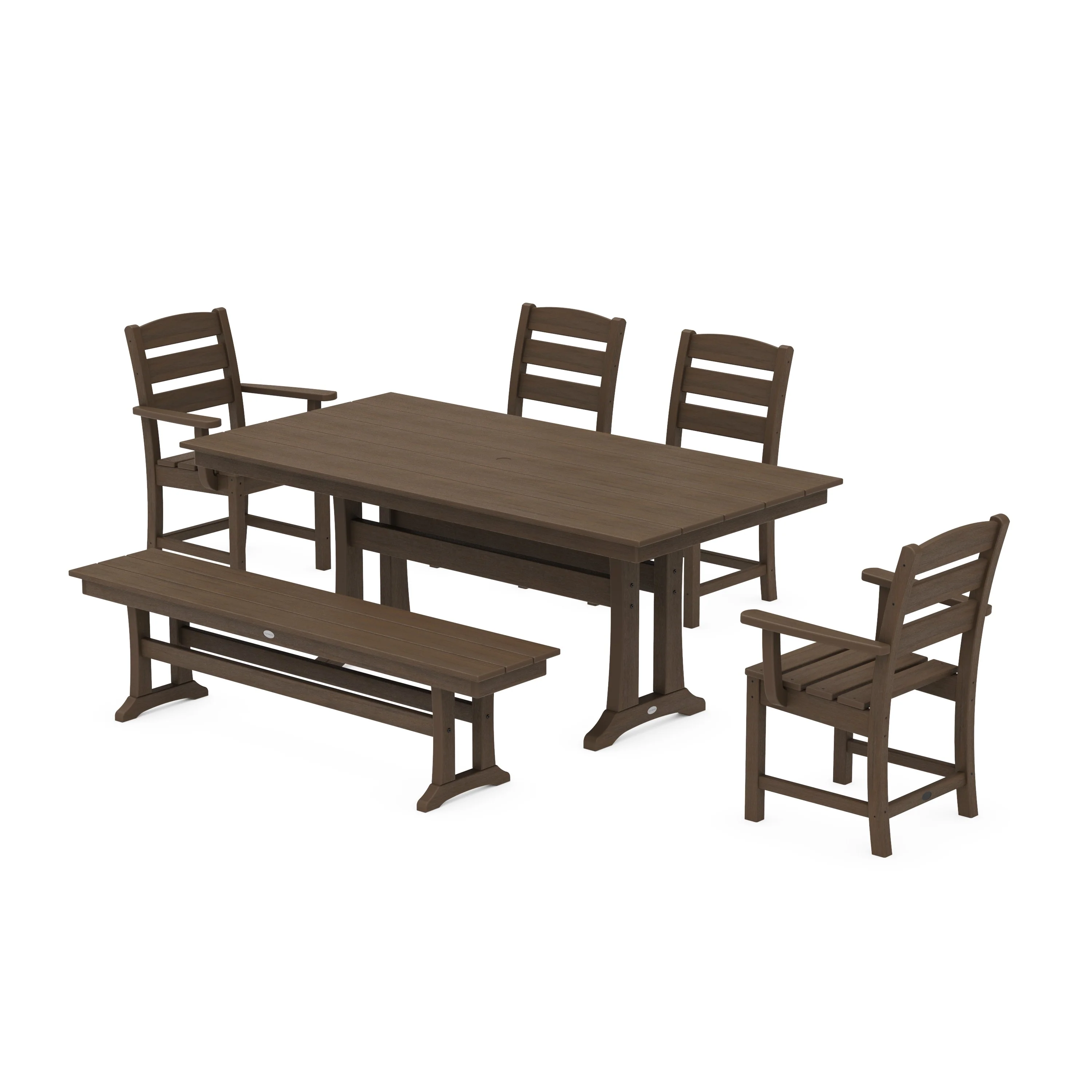 Lakeside 6-Piece Farmhouse Dining Set With Trestle Legs - Image 13