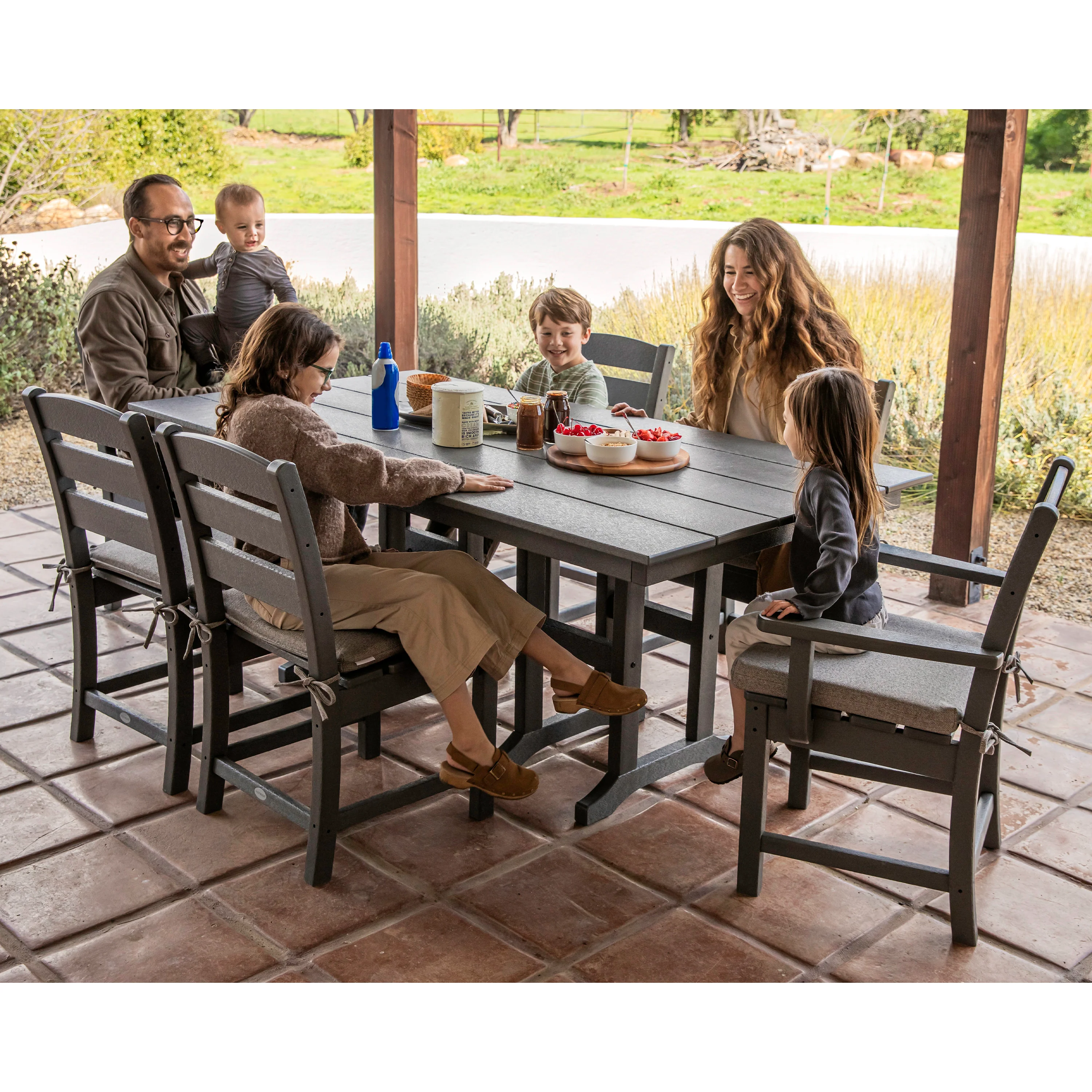 Lakeside 7-Piece Farmhouse Dining Set - Image 6