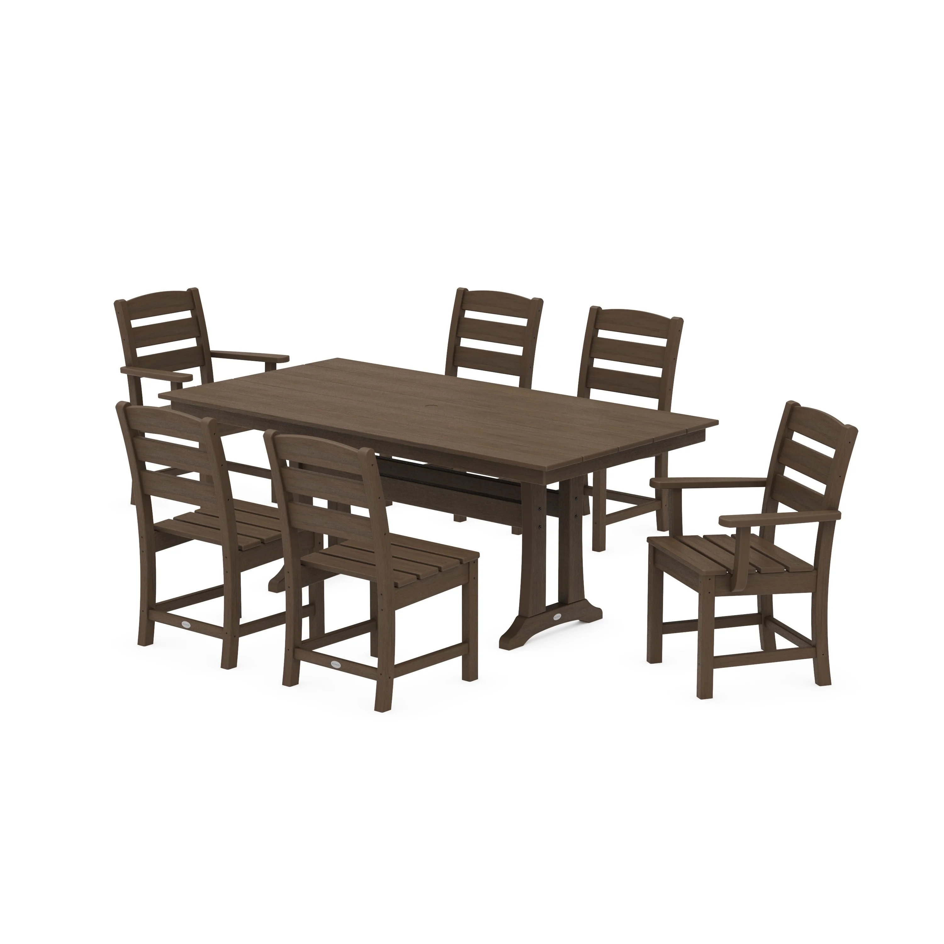 Lakeside 7-Piece Farmhouse Dining Set with Trestle Legs - Image 14