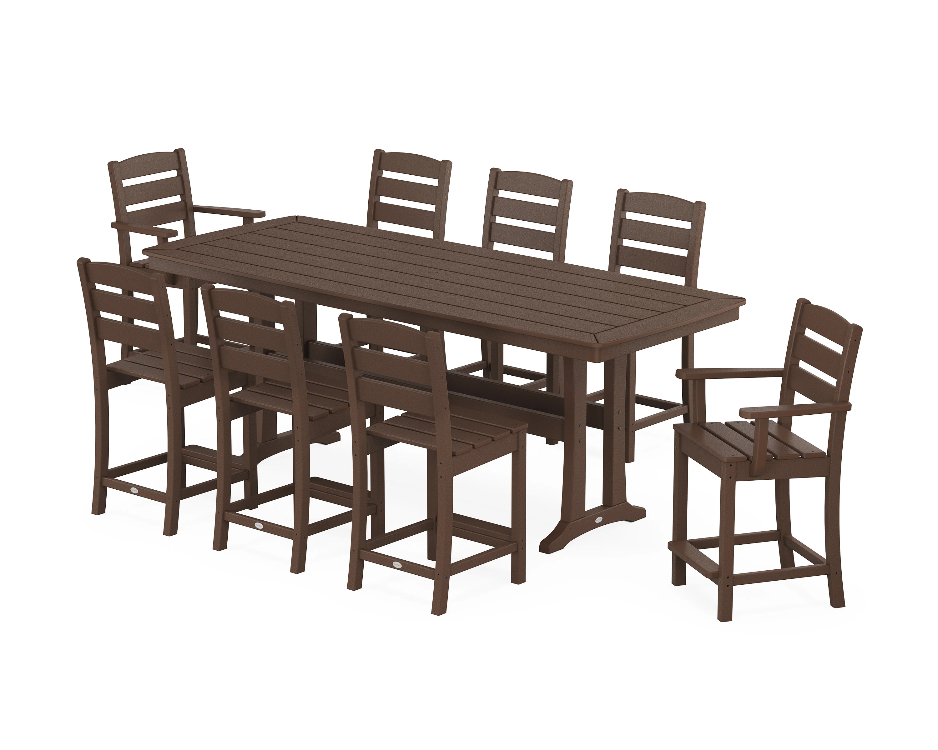 Lakeside 9-Piece Counter Set with Trestle Legs - Image 10