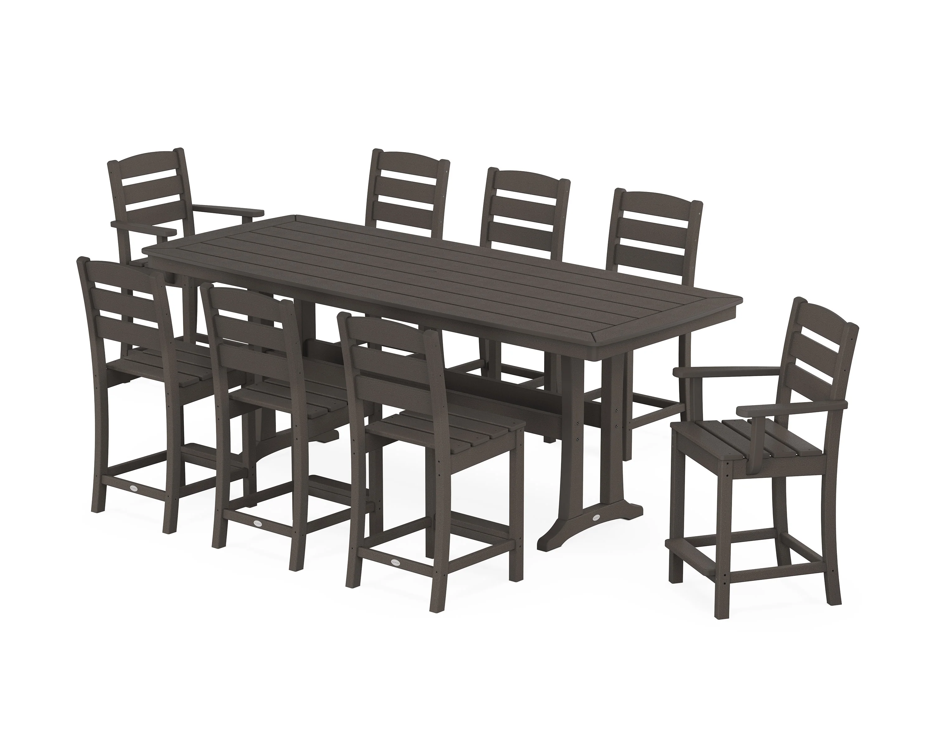 Lakeside 9-Piece Counter Set with Trestle Legs - Image 12