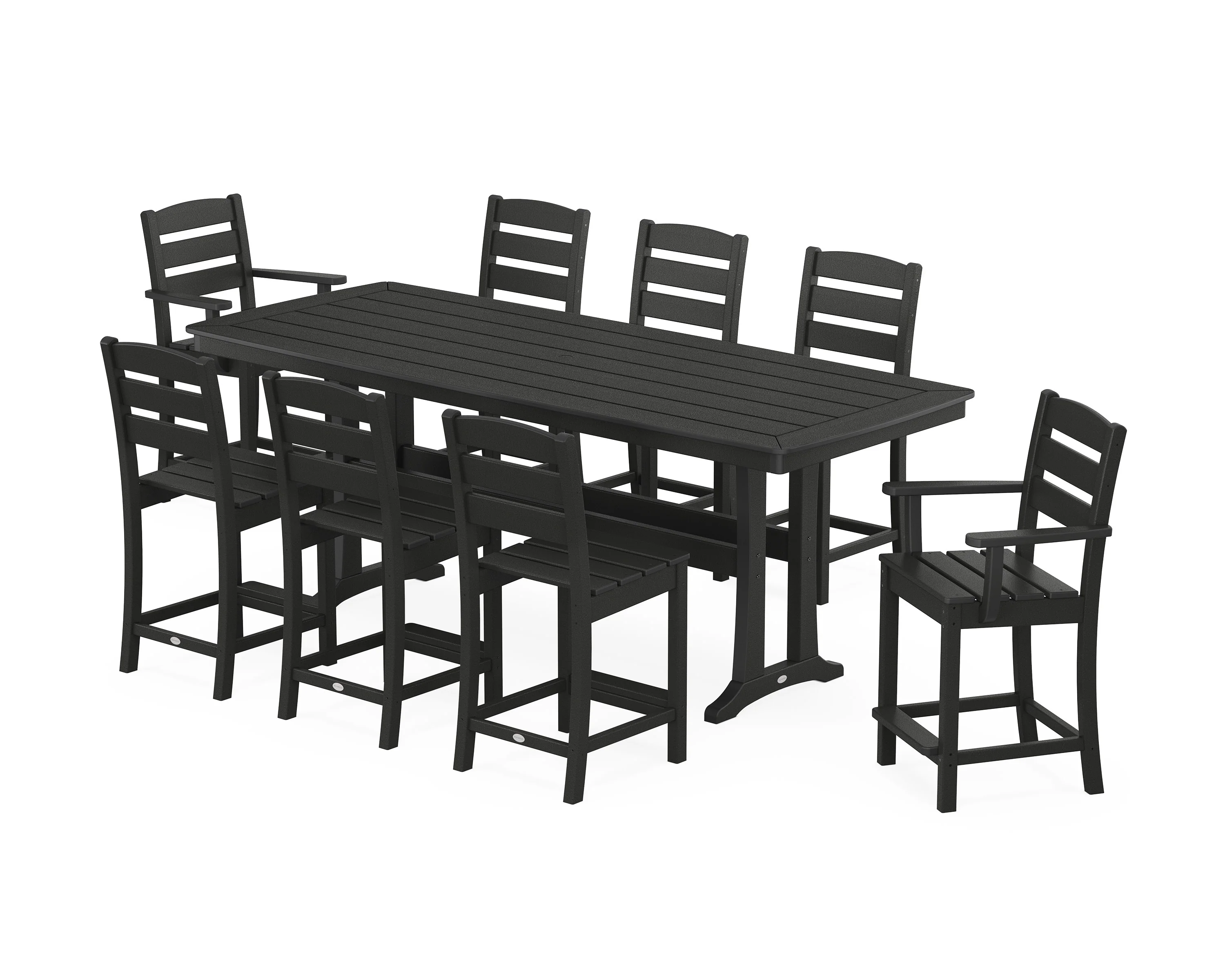 Lakeside 9-Piece Counter Set with Trestle Legs - Image 13
