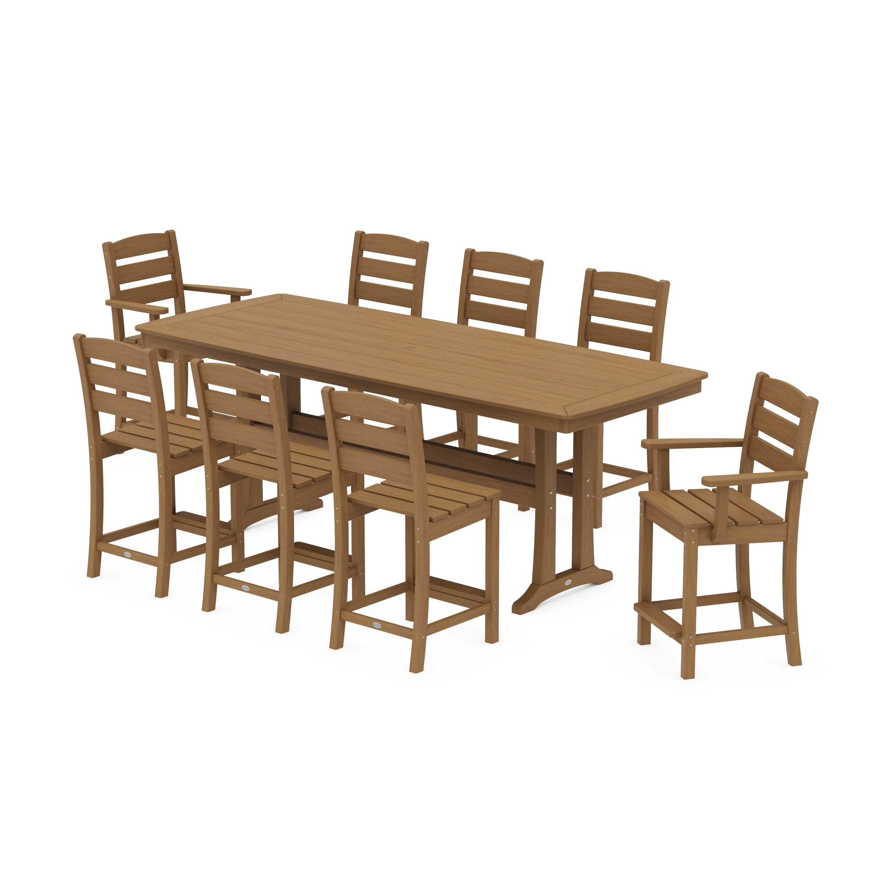 Lakeside 9-Piece Counter Set with Trestle Legs - Image 16