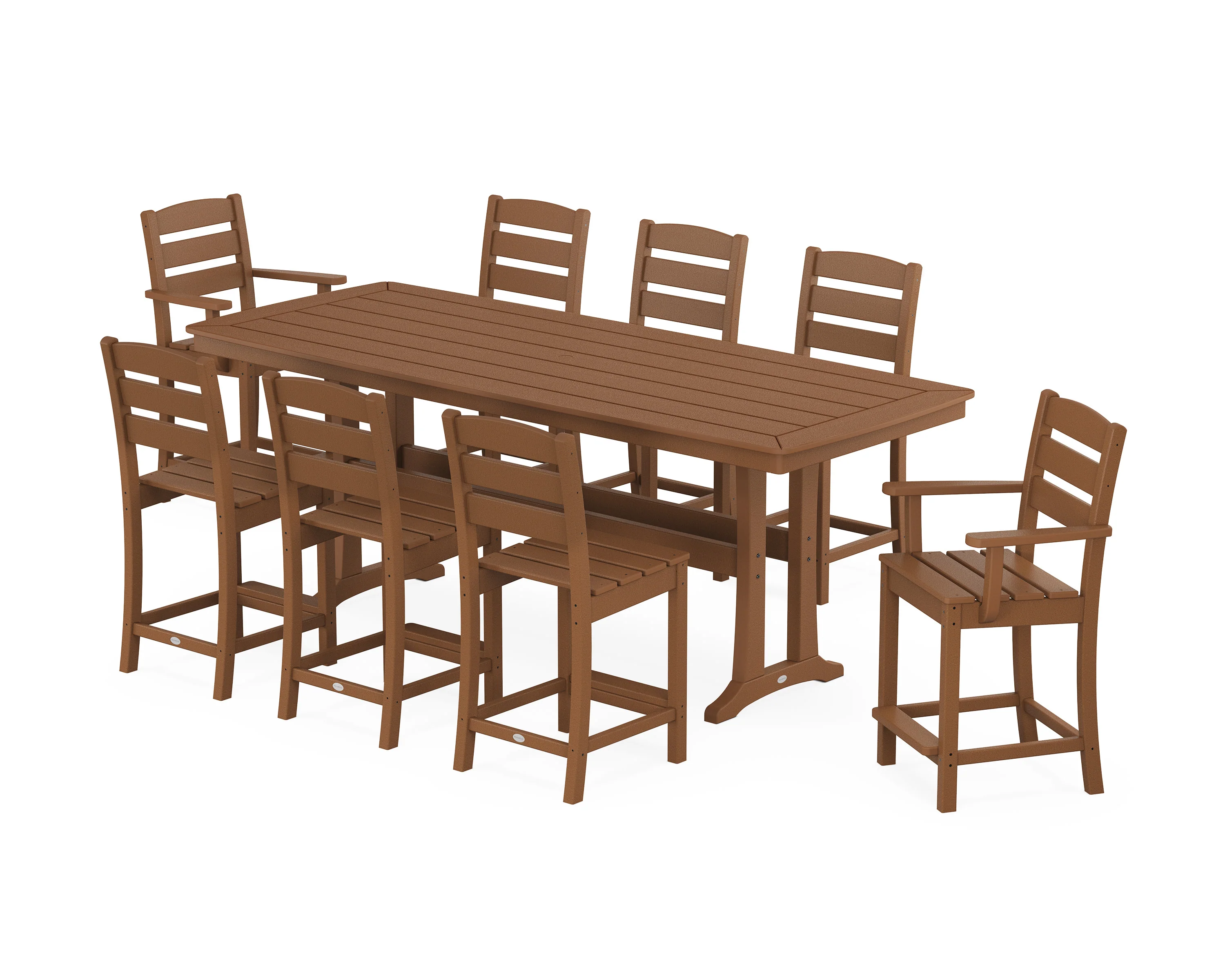Lakeside 9-Piece Counter Set with Trestle Legs - Image 6