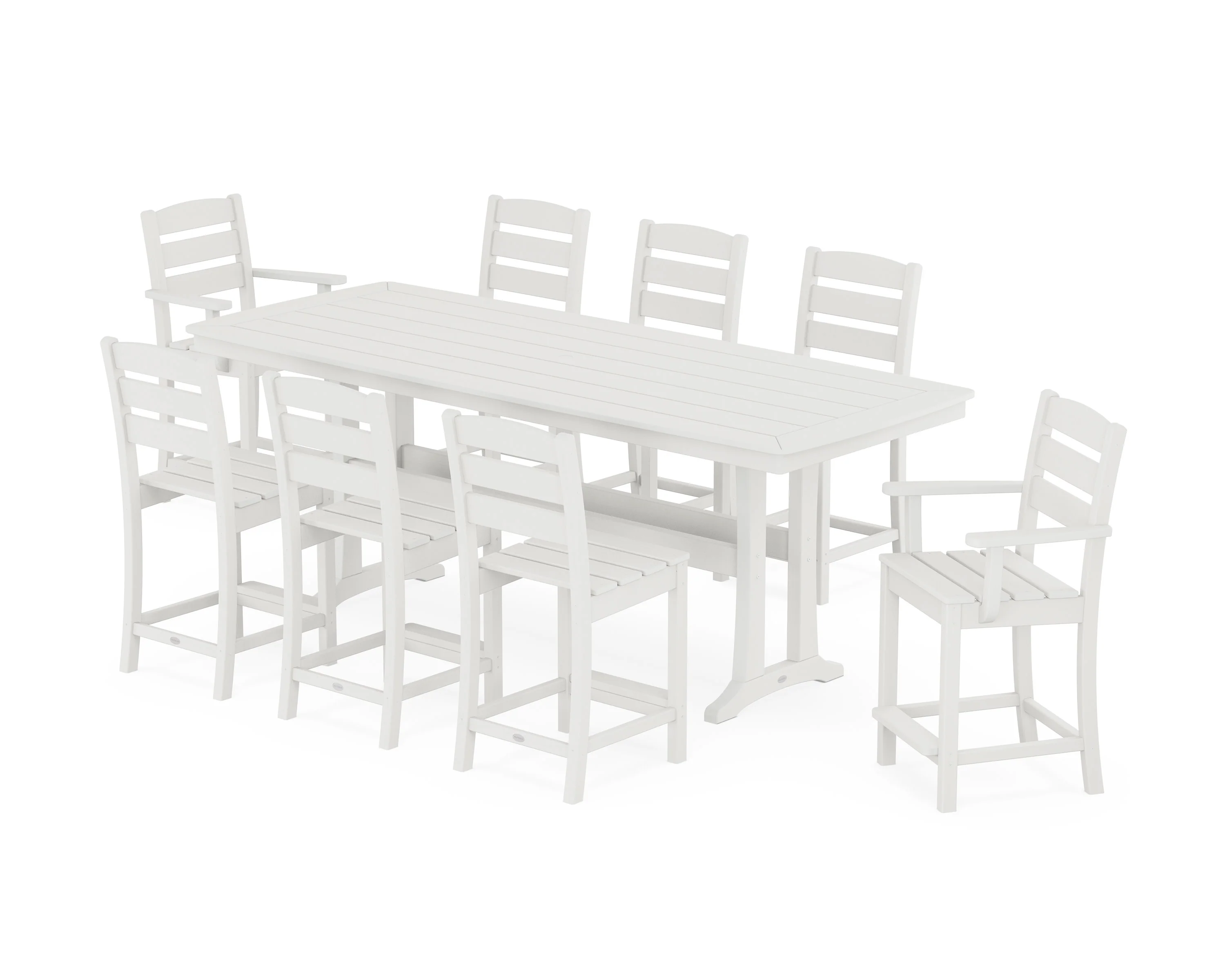 Lakeside 9-Piece Counter Set with Trestle Legs - Image 7