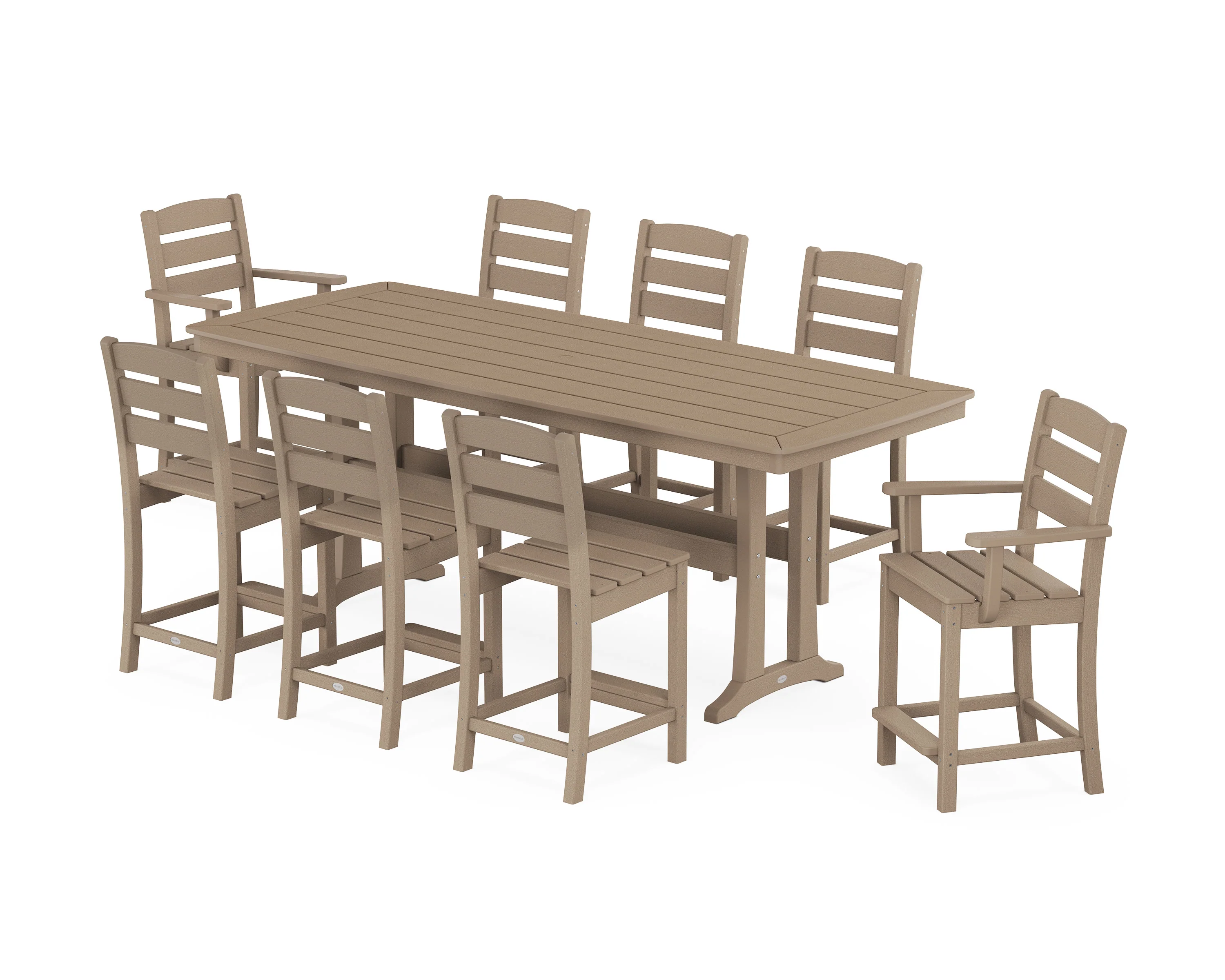 Lakeside 9-Piece Counter Set with Trestle Legs - Image 8