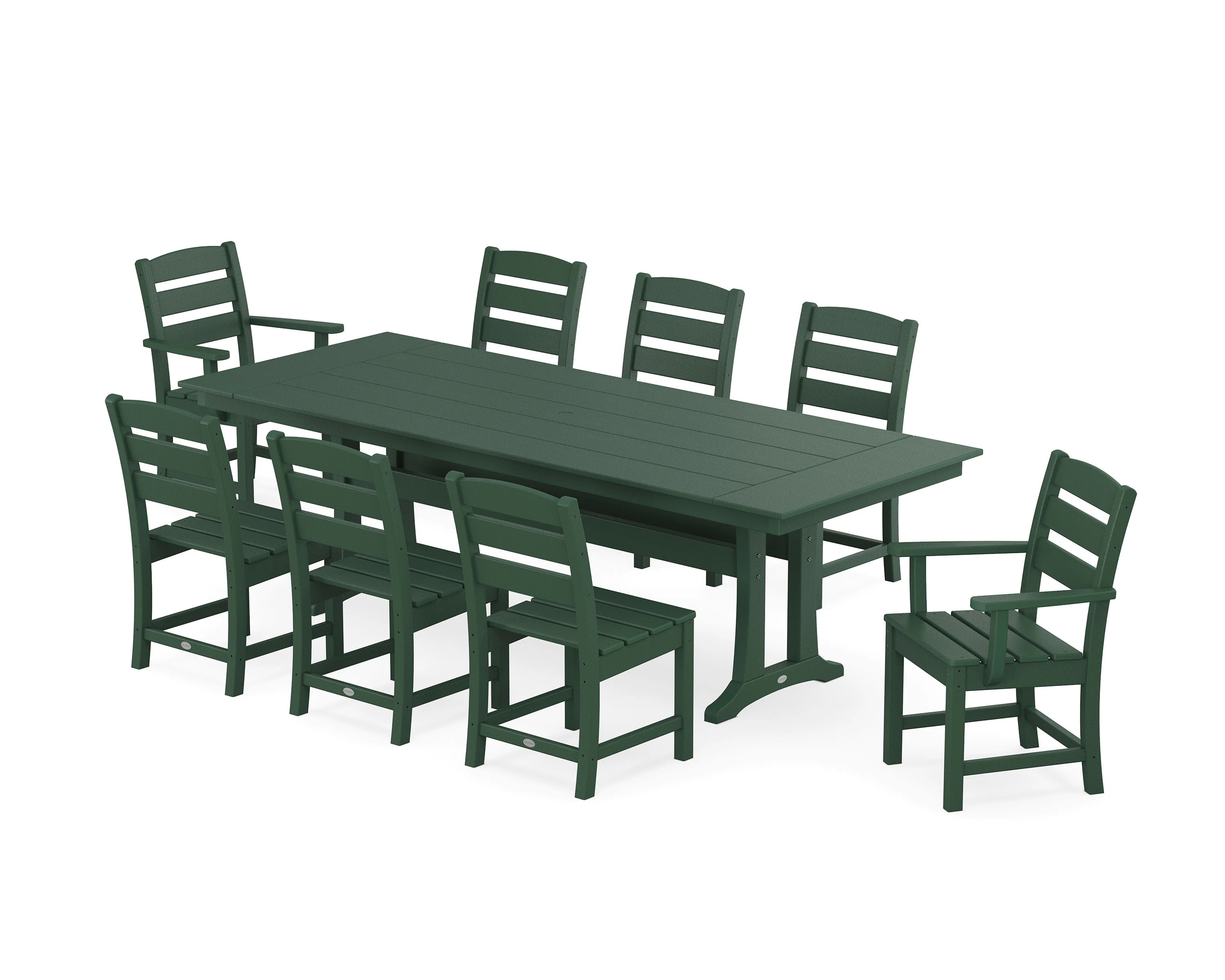 Lakeside 9-Piece Farmhouse Dining Set with Trestle Legs - Image 9