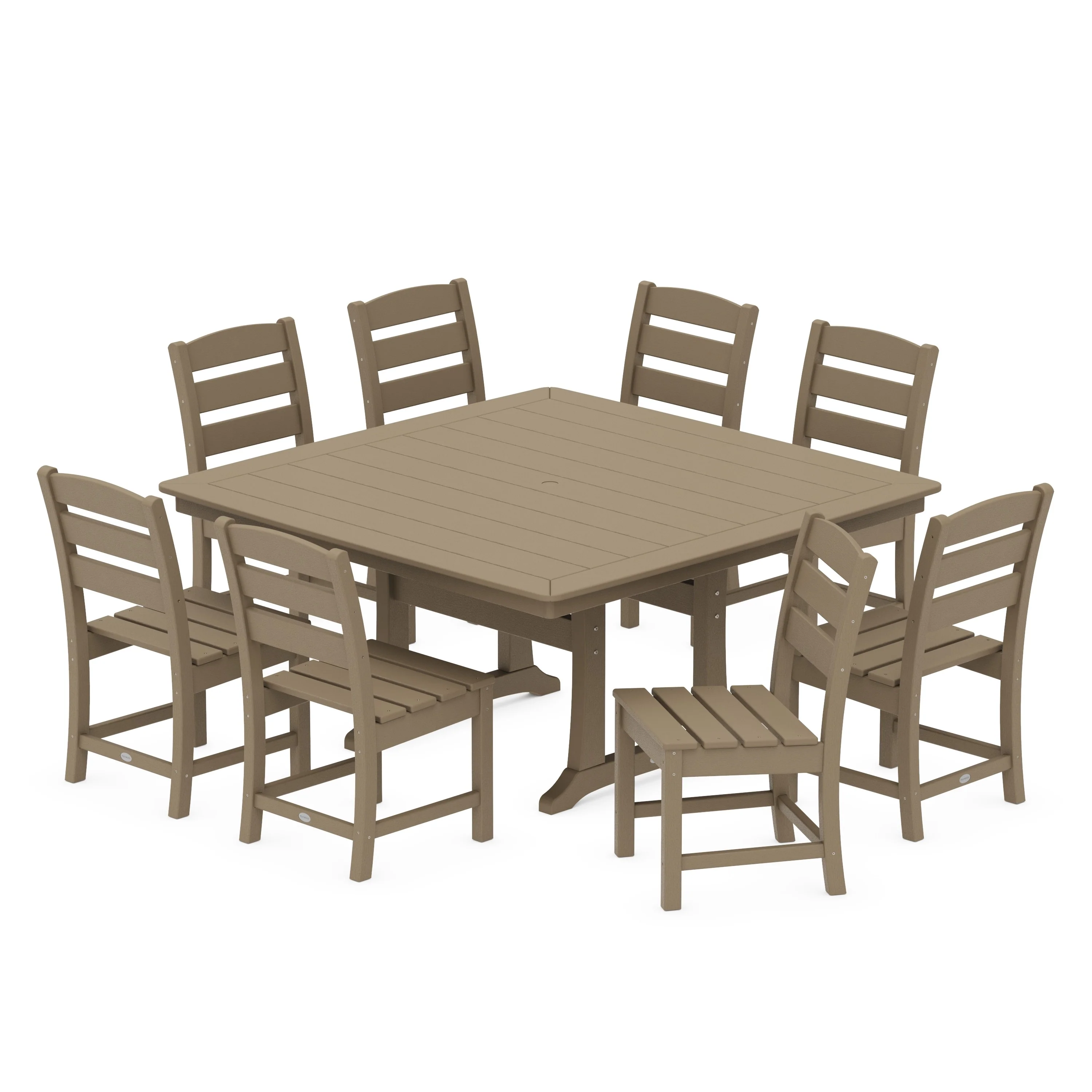 Lakeside 9-Piece Nautical Trestle Dining Set - Image 13