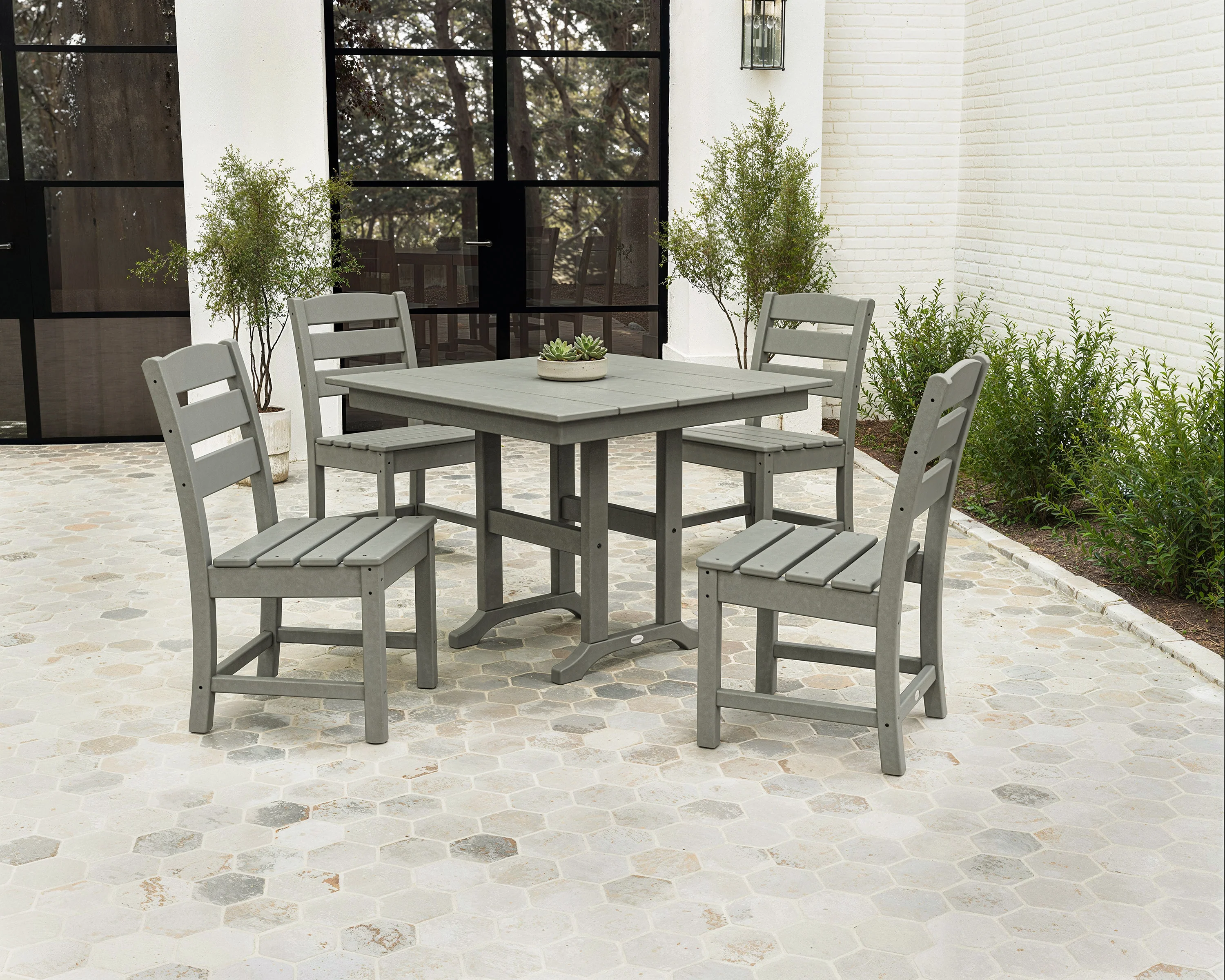 Lakeside Side Chair 5-Piece Farmhouse Dining Set - Image 2