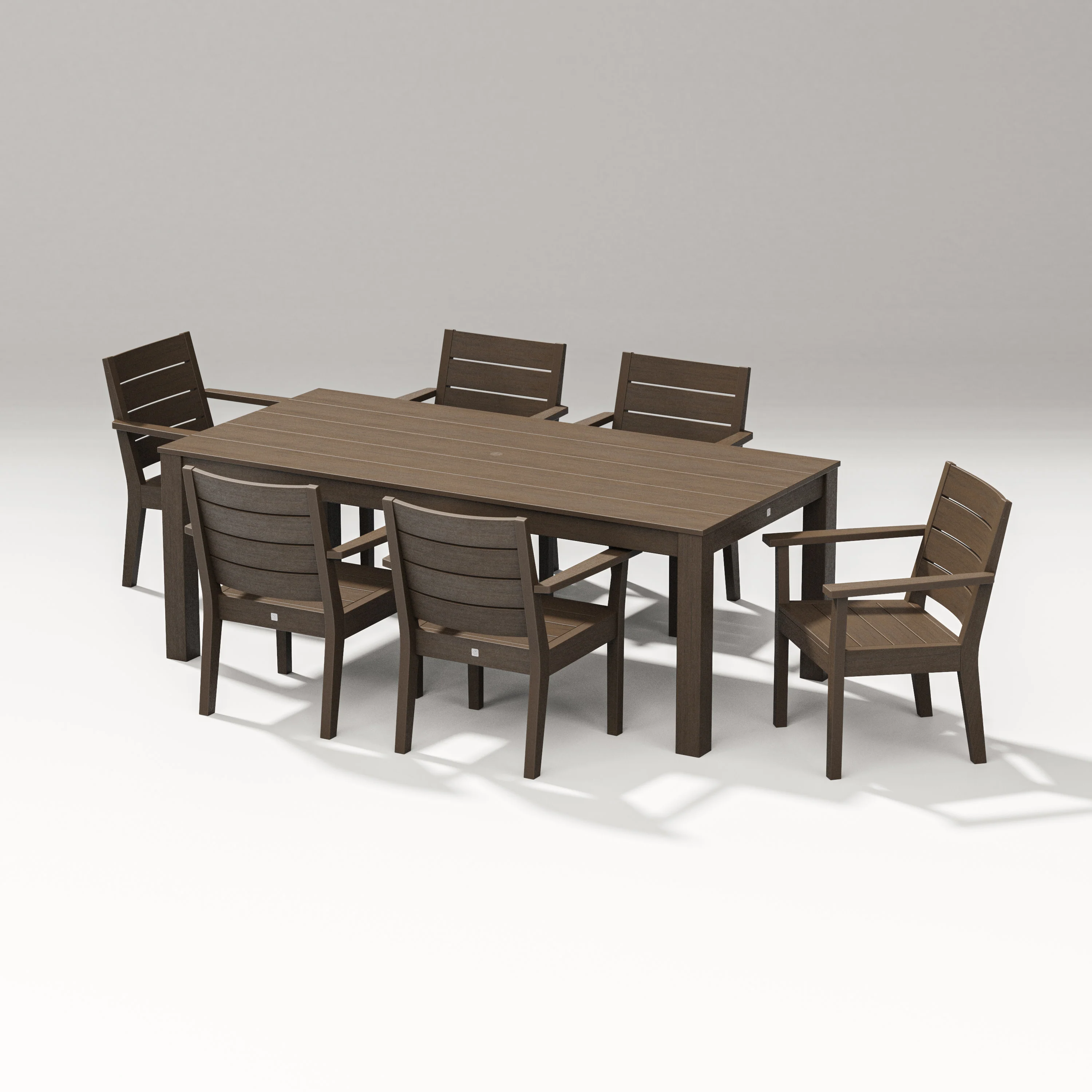 Latitude 7-Piece Arm Chair Dining Set - Parsons 84" - Image 5
