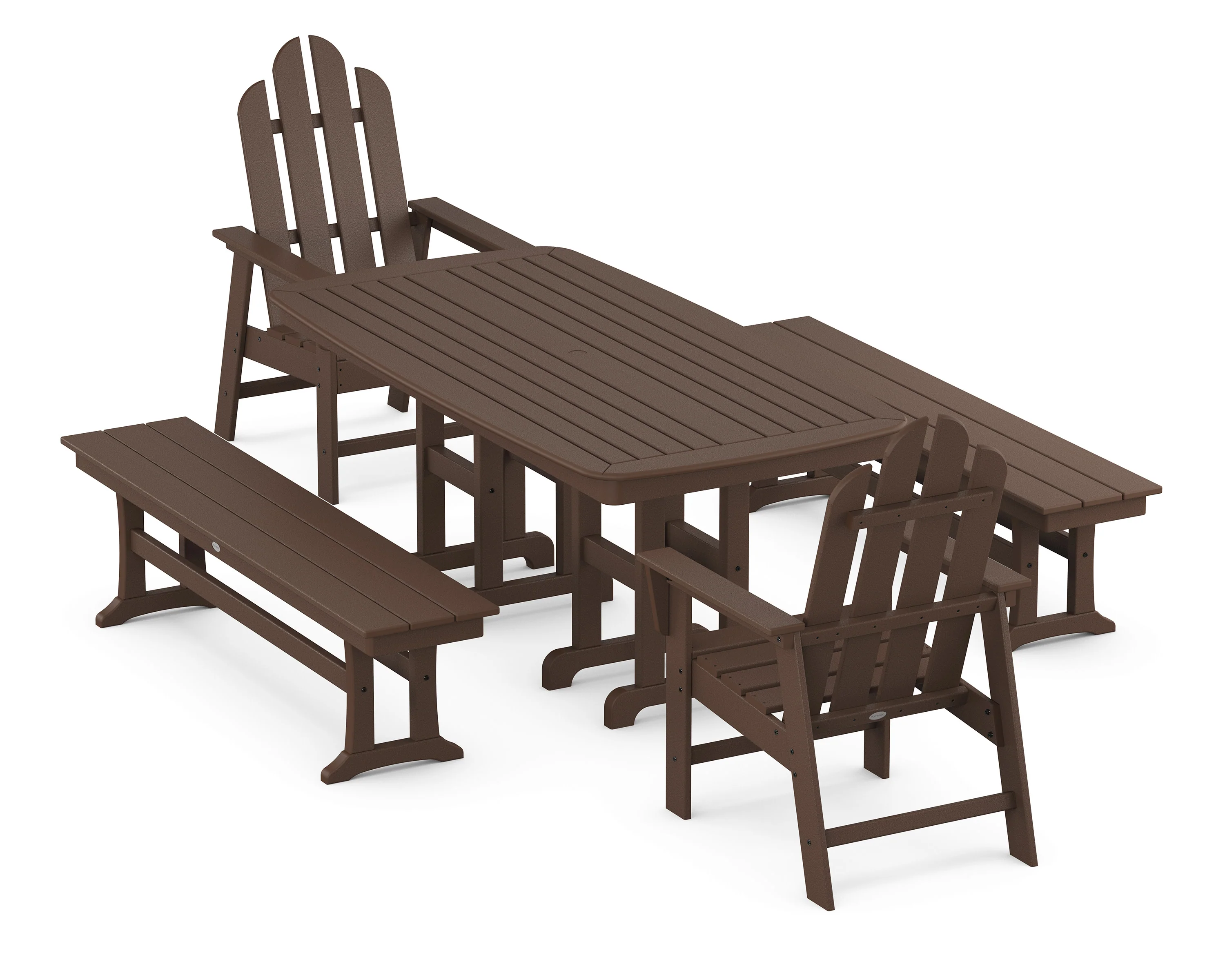 Long Island 5-Piece Dining Set with Benches - Image 6