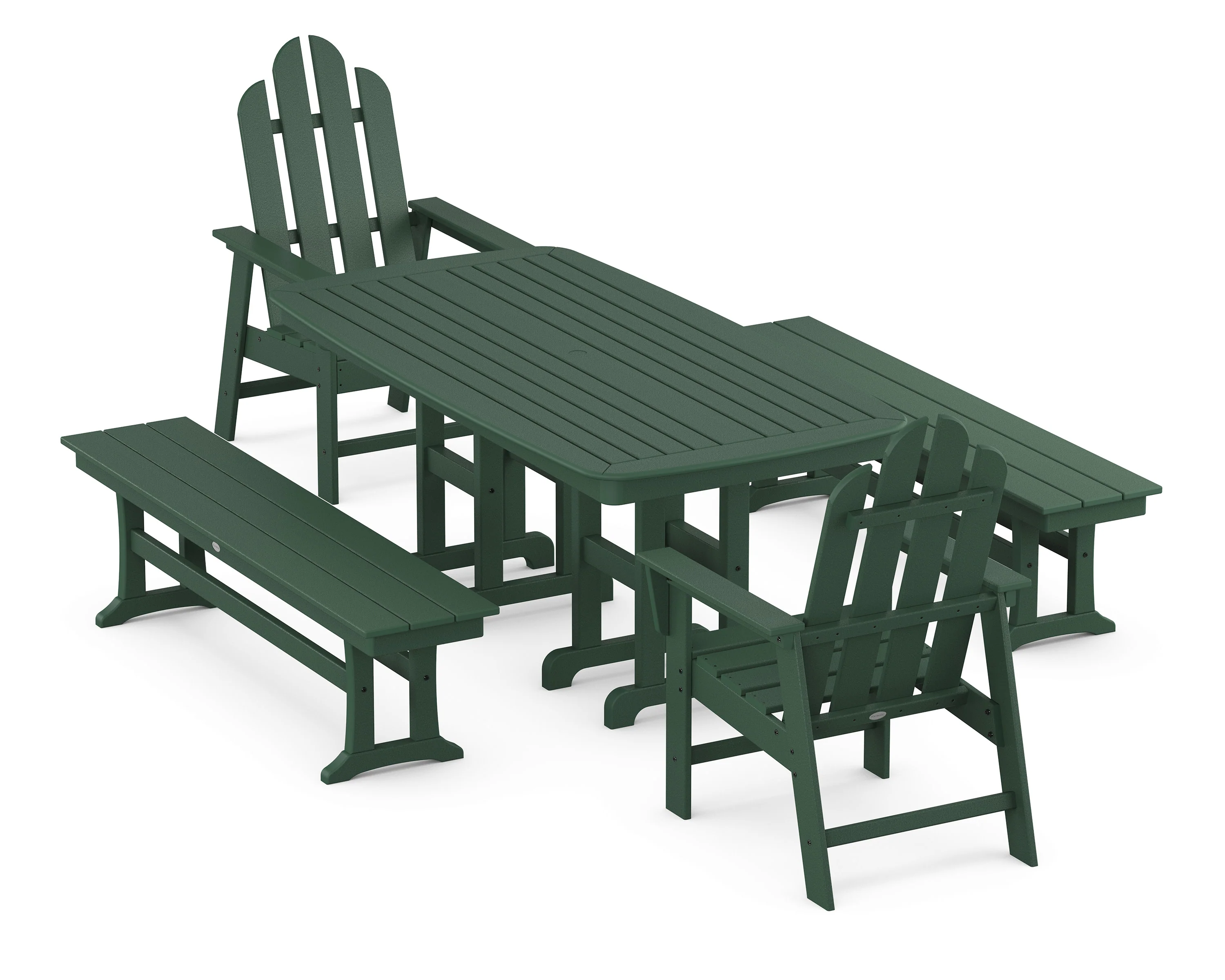 Long Island 5-Piece Dining Set with Benches - Image 7