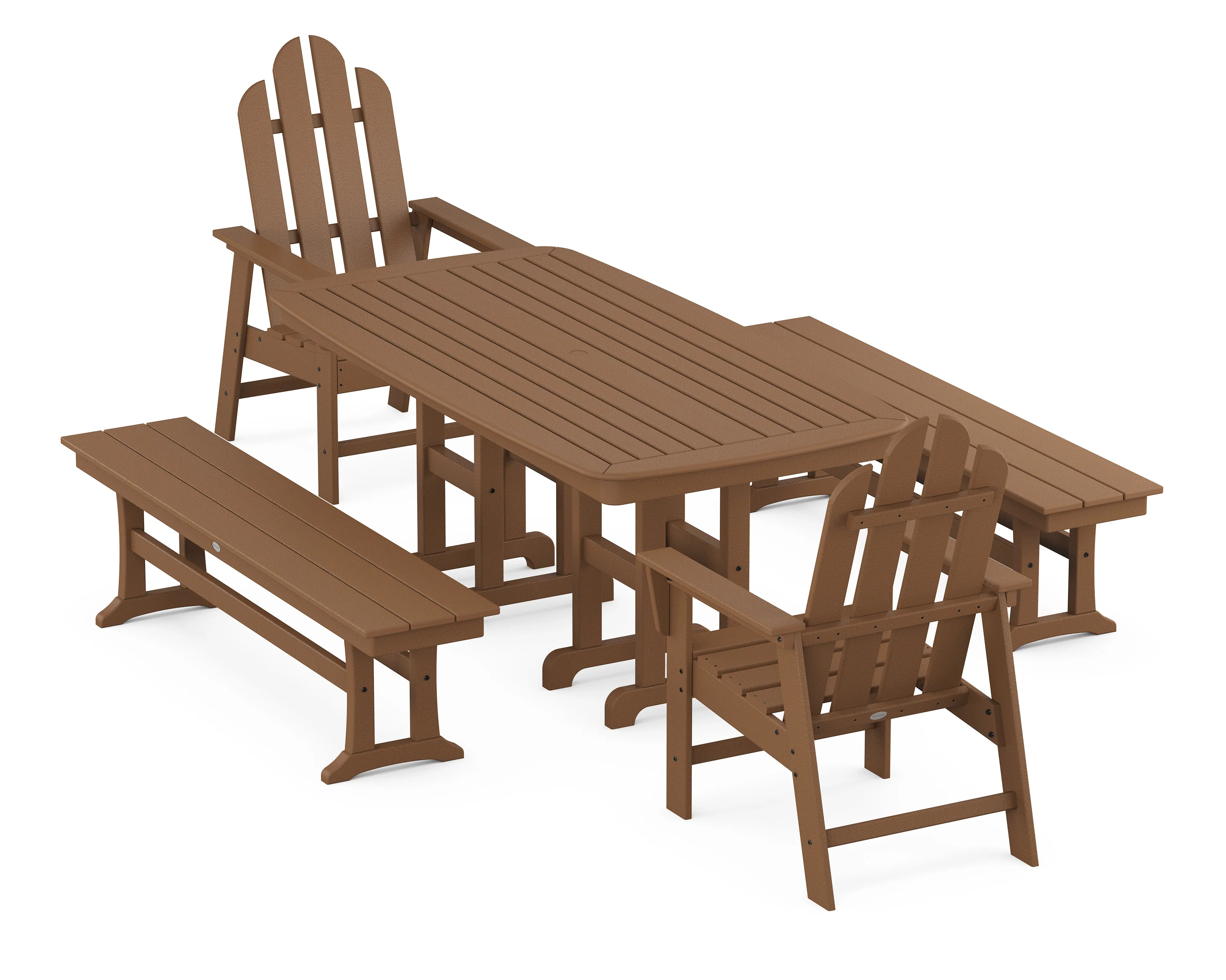 Long Island 5-Piece Dining Set with Benches - Image 8
