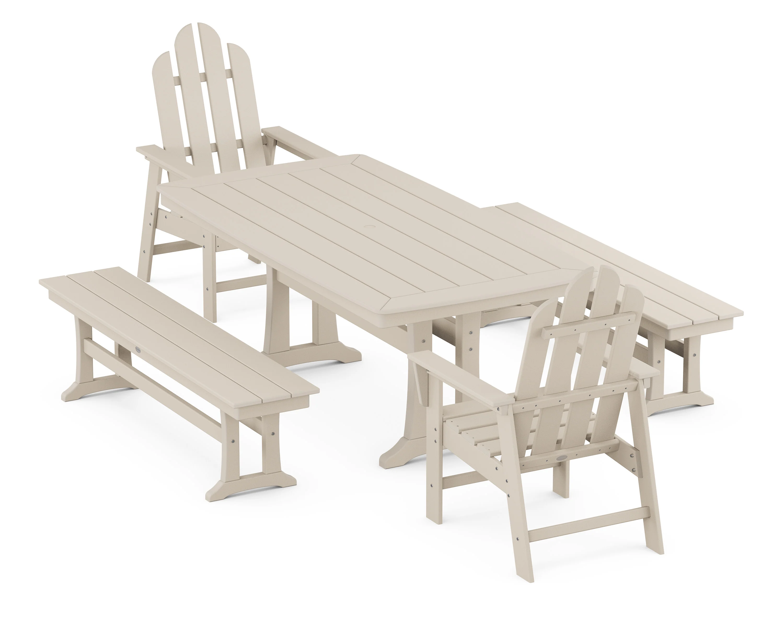 Long Island 5-Piece Dining Set with Trestle Legs - Image 7