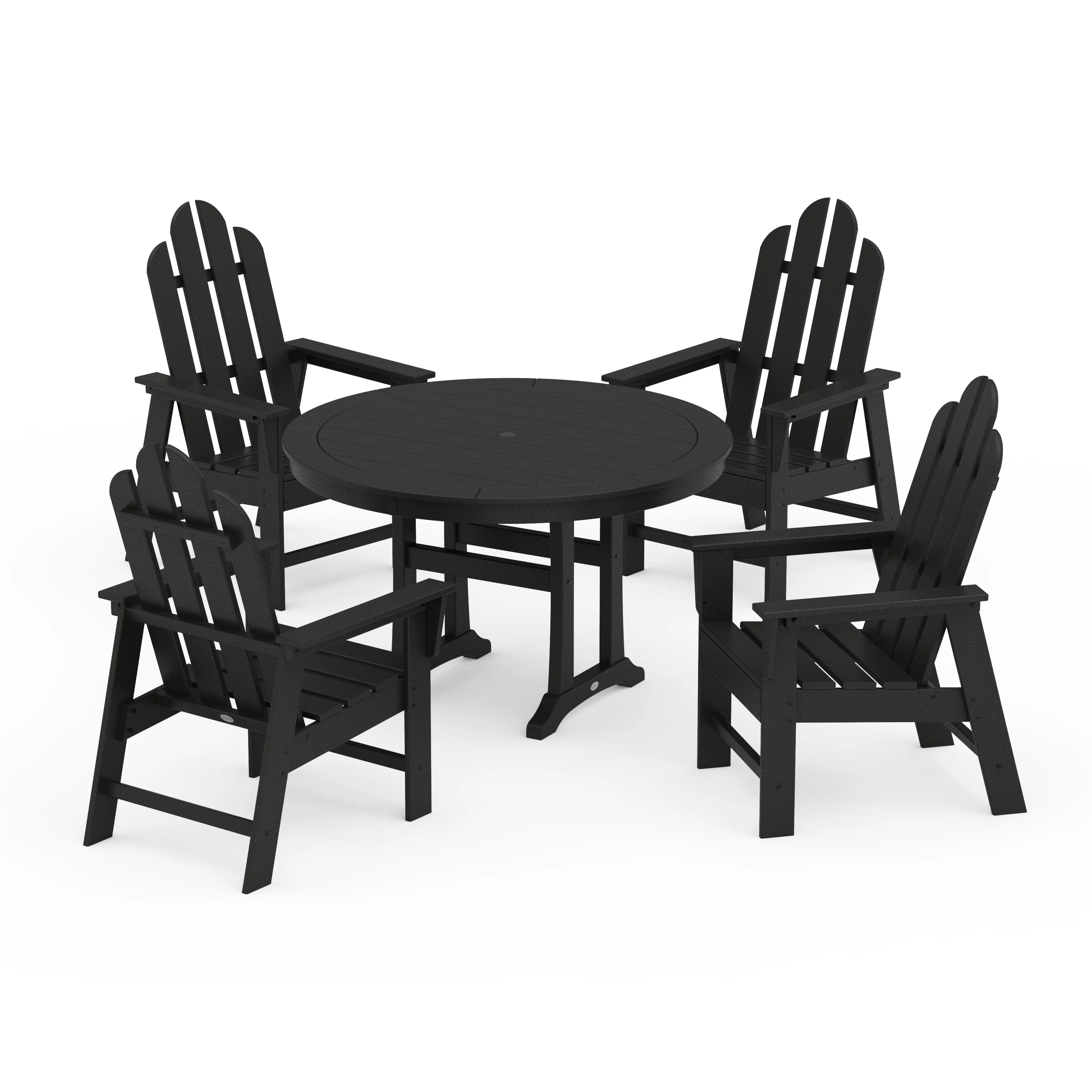 Long Island 5-Piece Round Dining Set with Trestle Legs - Image 13