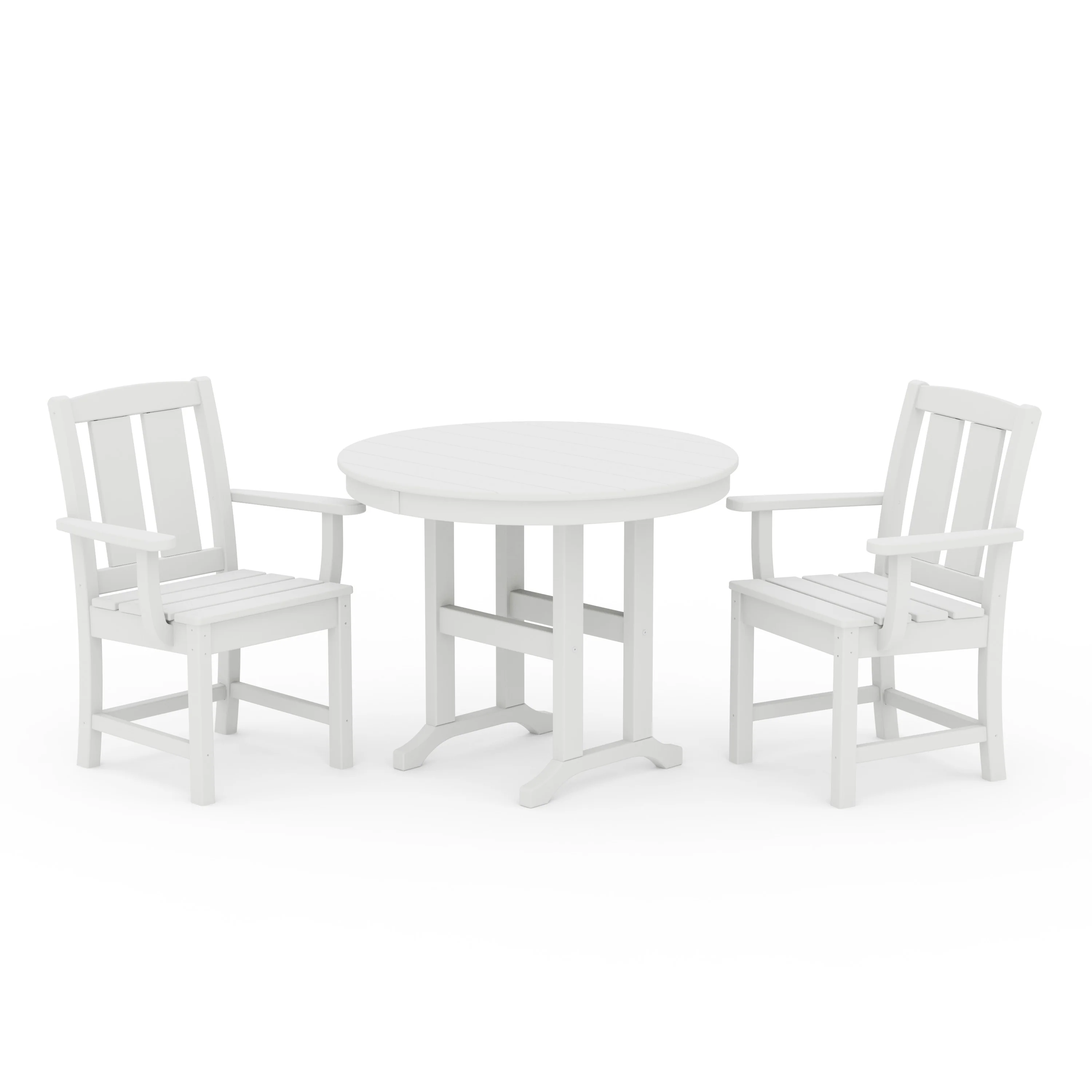 Mission 3-Piece Farmhouse Dining Set - Image 7