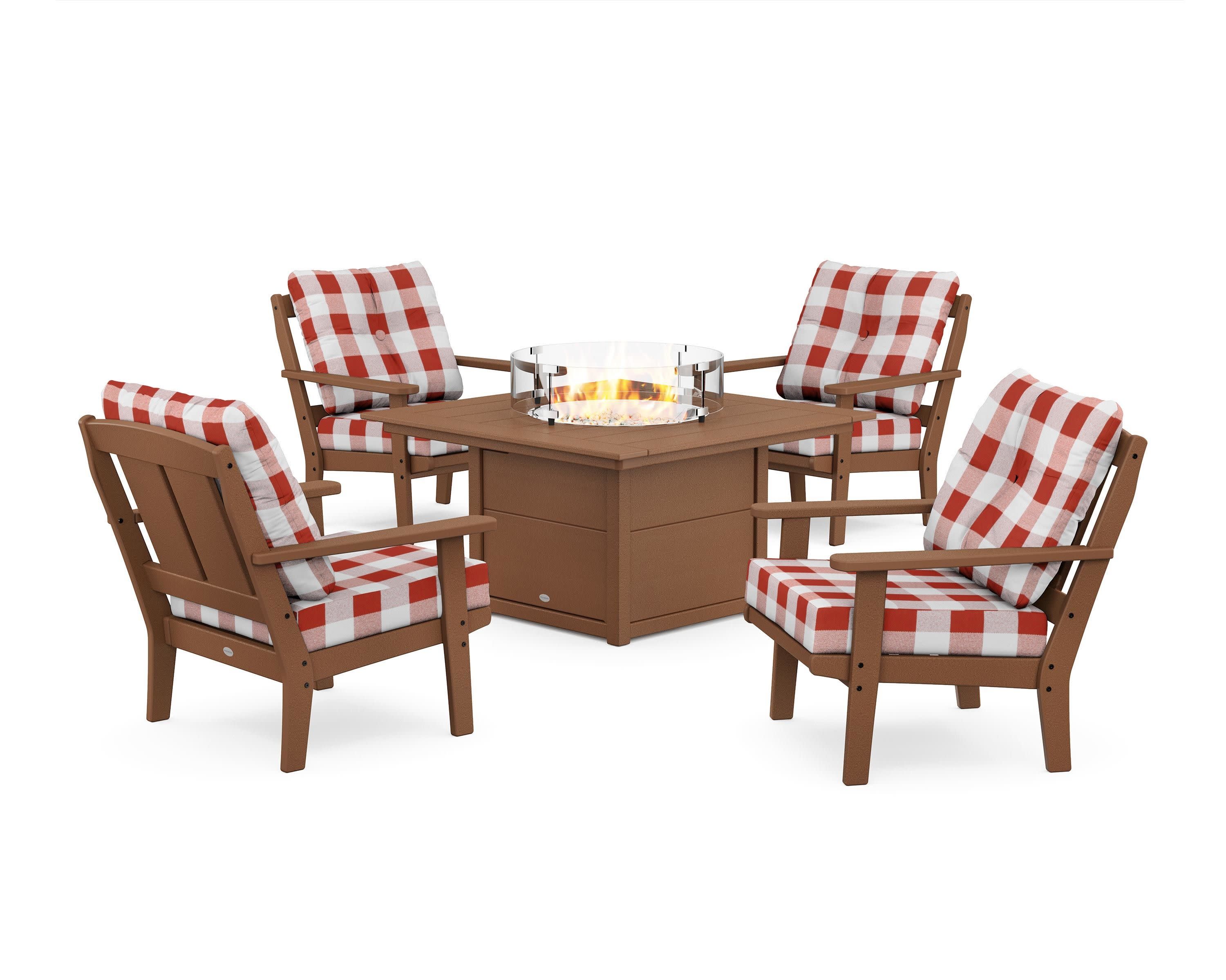 Mission 5-Piece Deep Seating Set with Fire Pit Table - Image 138