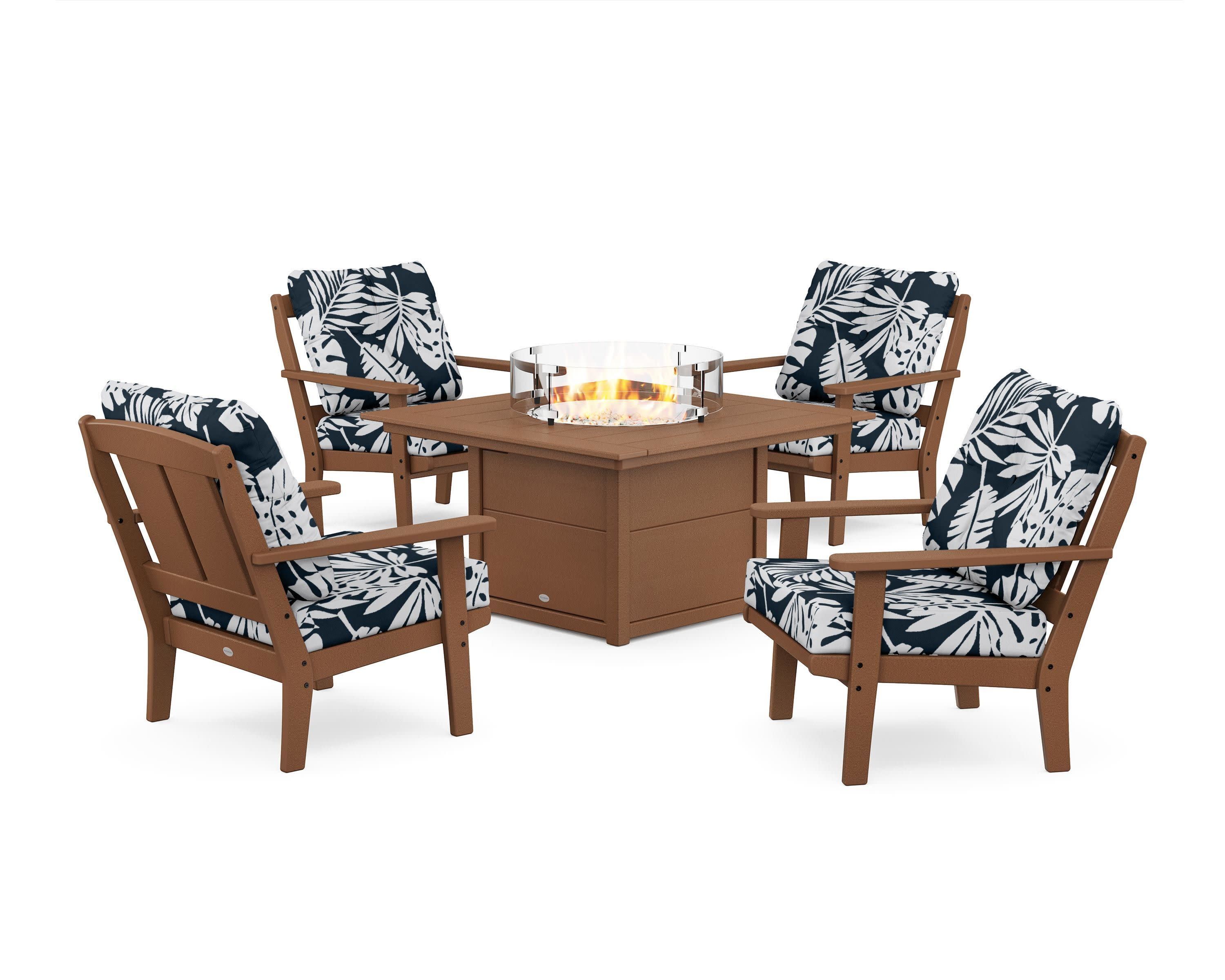 Mission 5-Piece Deep Seating Set with Fire Pit Table - Image 16