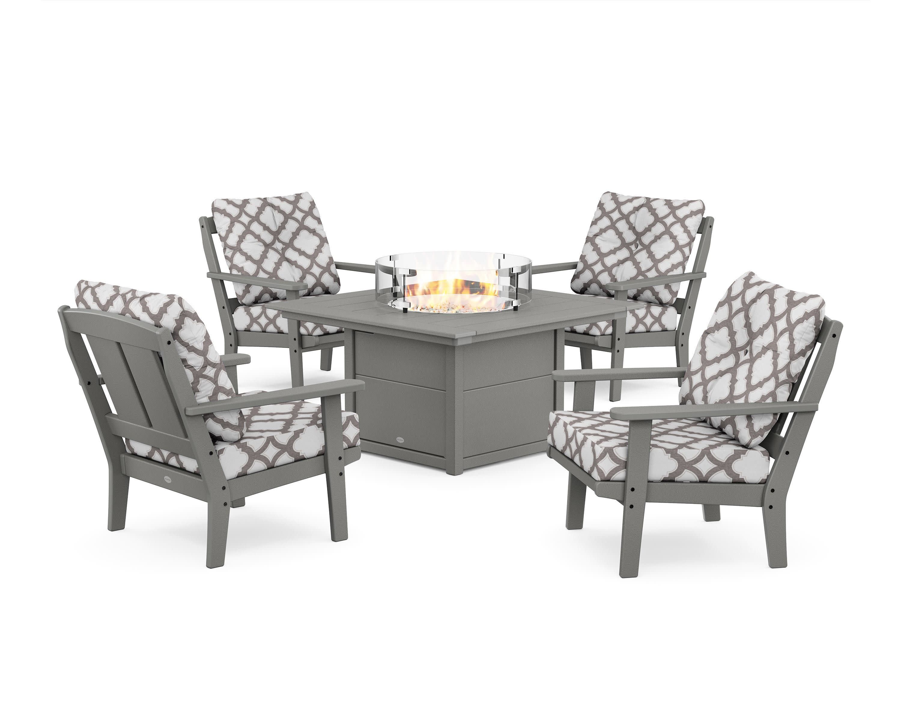 Mission 5-Piece Deep Seating Set with Fire Pit Table - Image 170