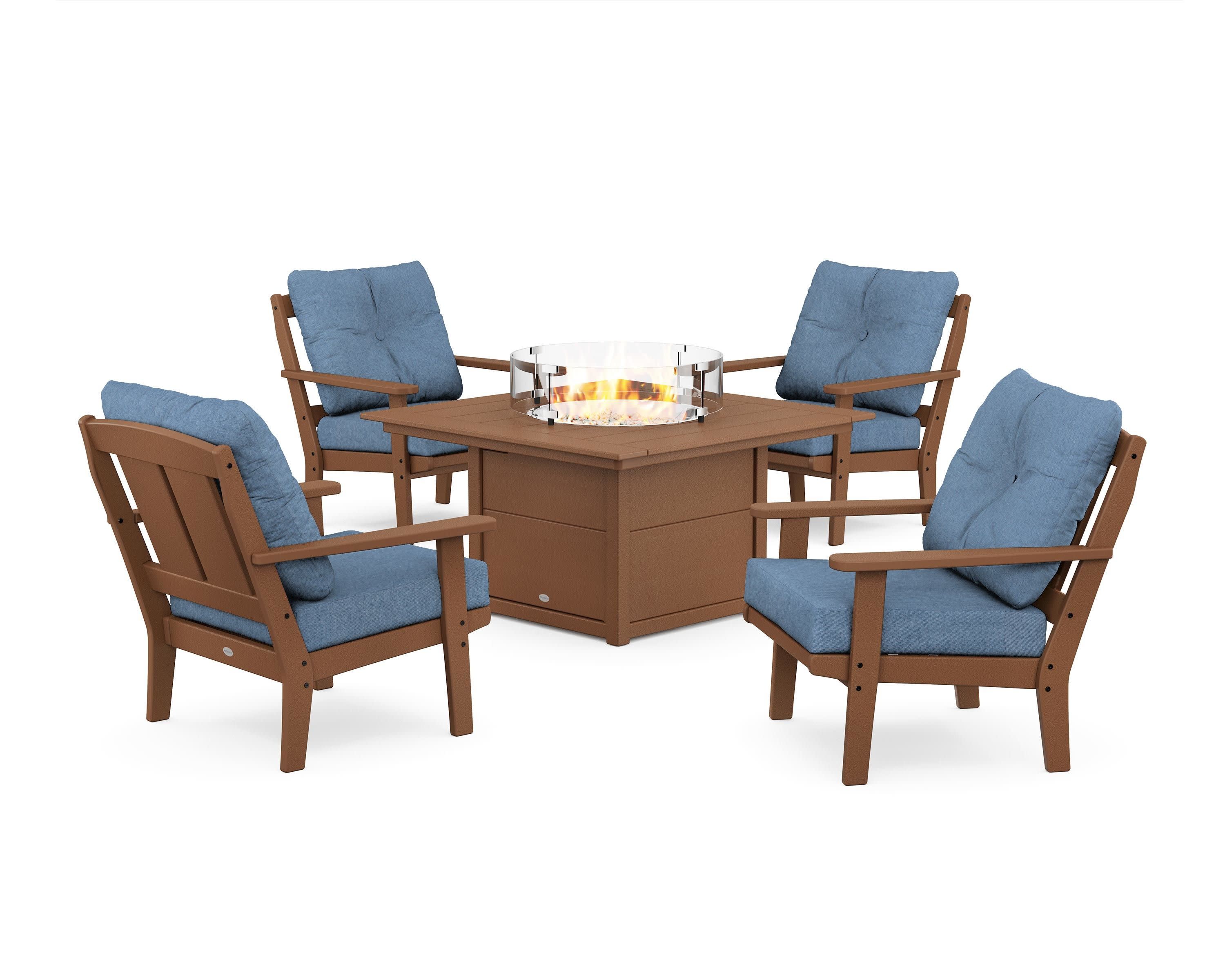 Mission 5-Piece Deep Seating Set with Fire Pit Table - Image 186