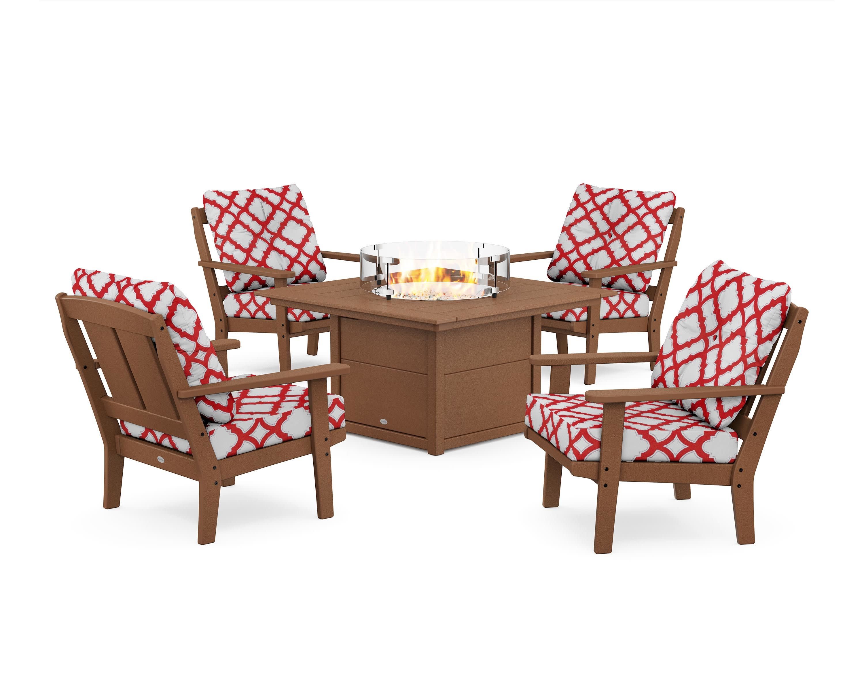 Mission 5-Piece Deep Seating Set with Fire Pit Table - Image 19