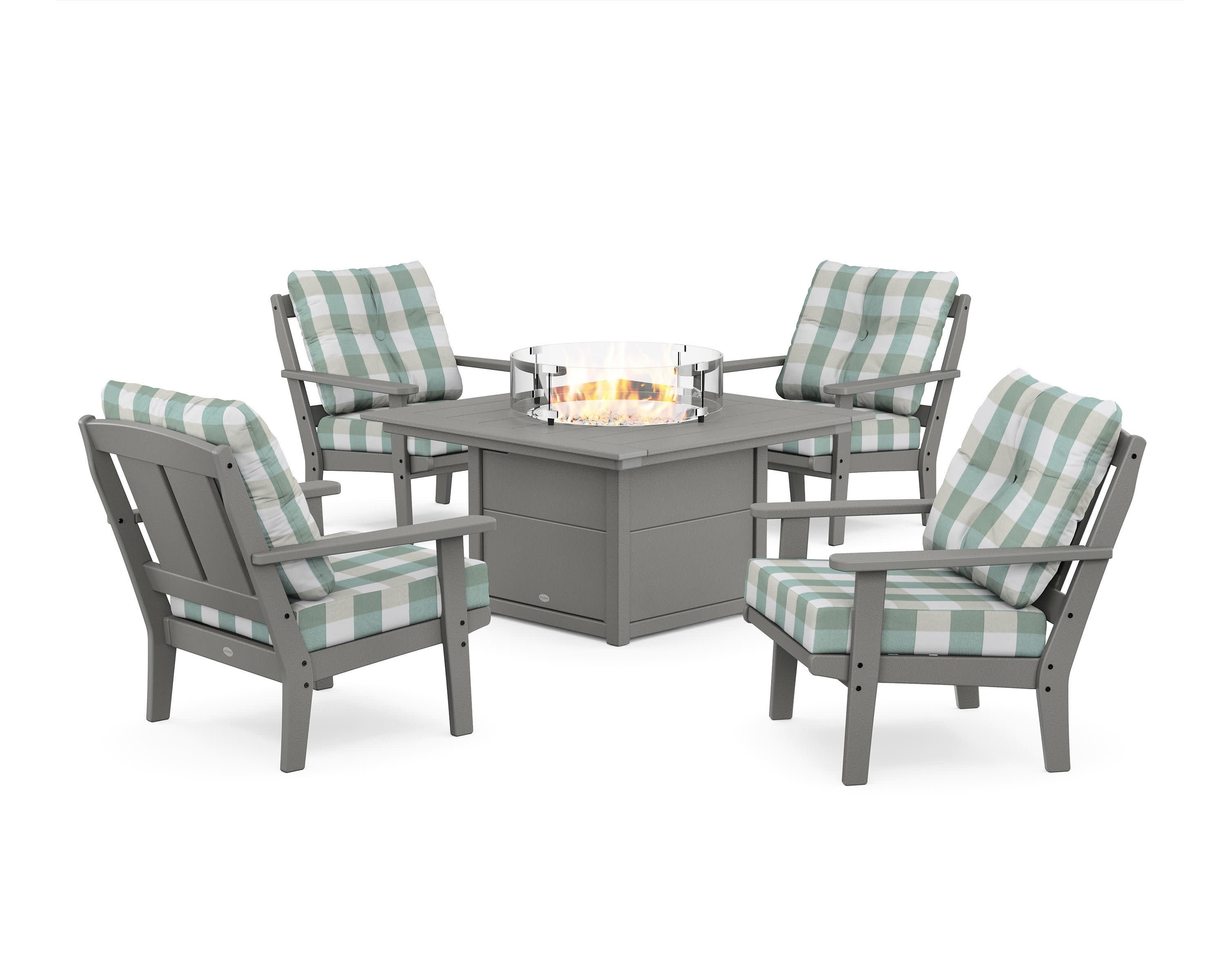 Mission 5-Piece Deep Seating Set with Fire Pit Table - Image 198