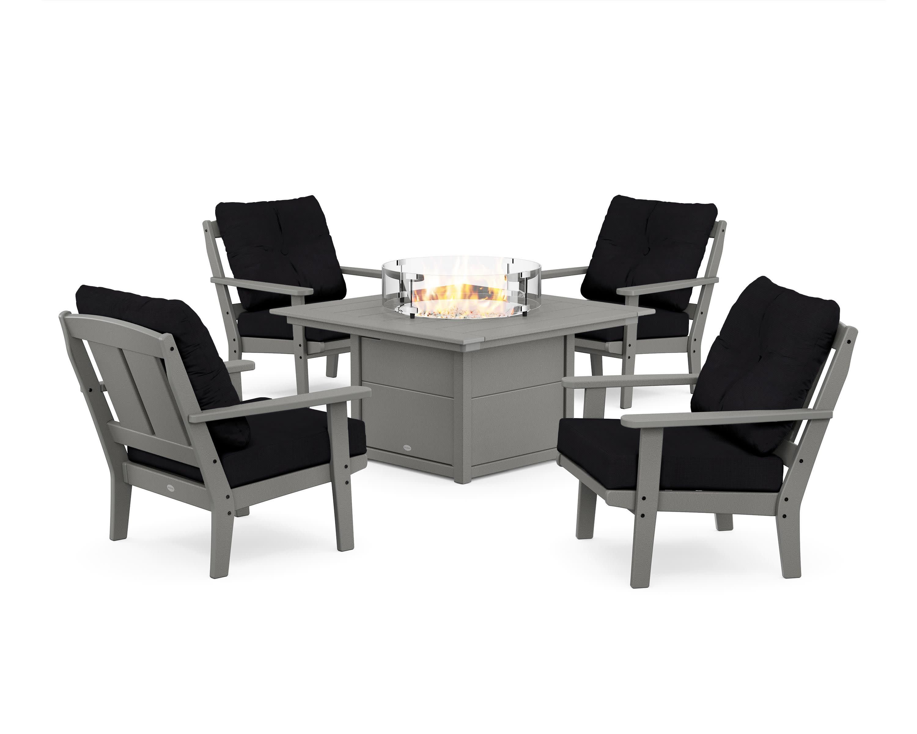 Mission 5-Piece Deep Seating Set with Fire Pit Table - Image 35