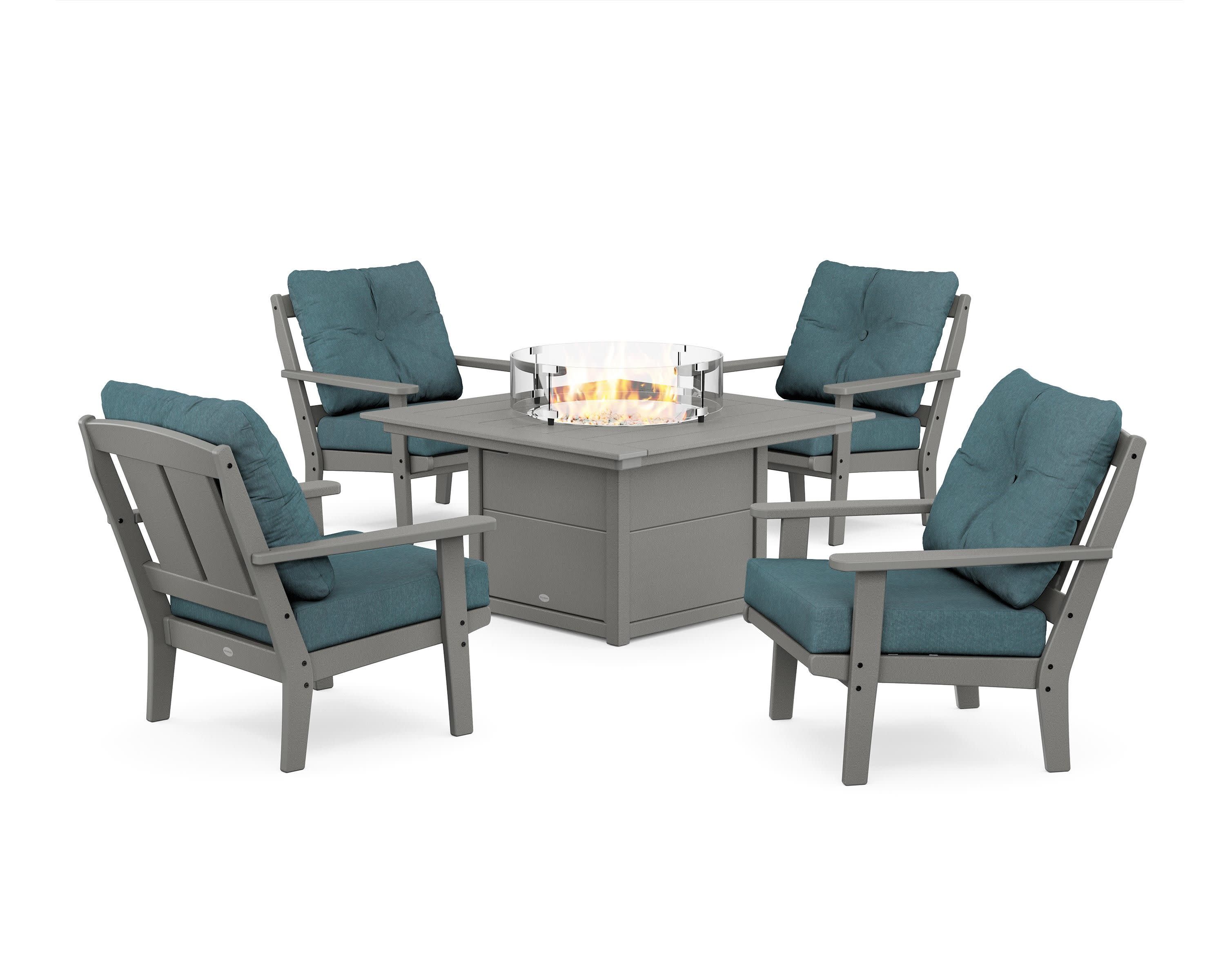 Mission 5-Piece Deep Seating Set with Fire Pit Table - Image 39