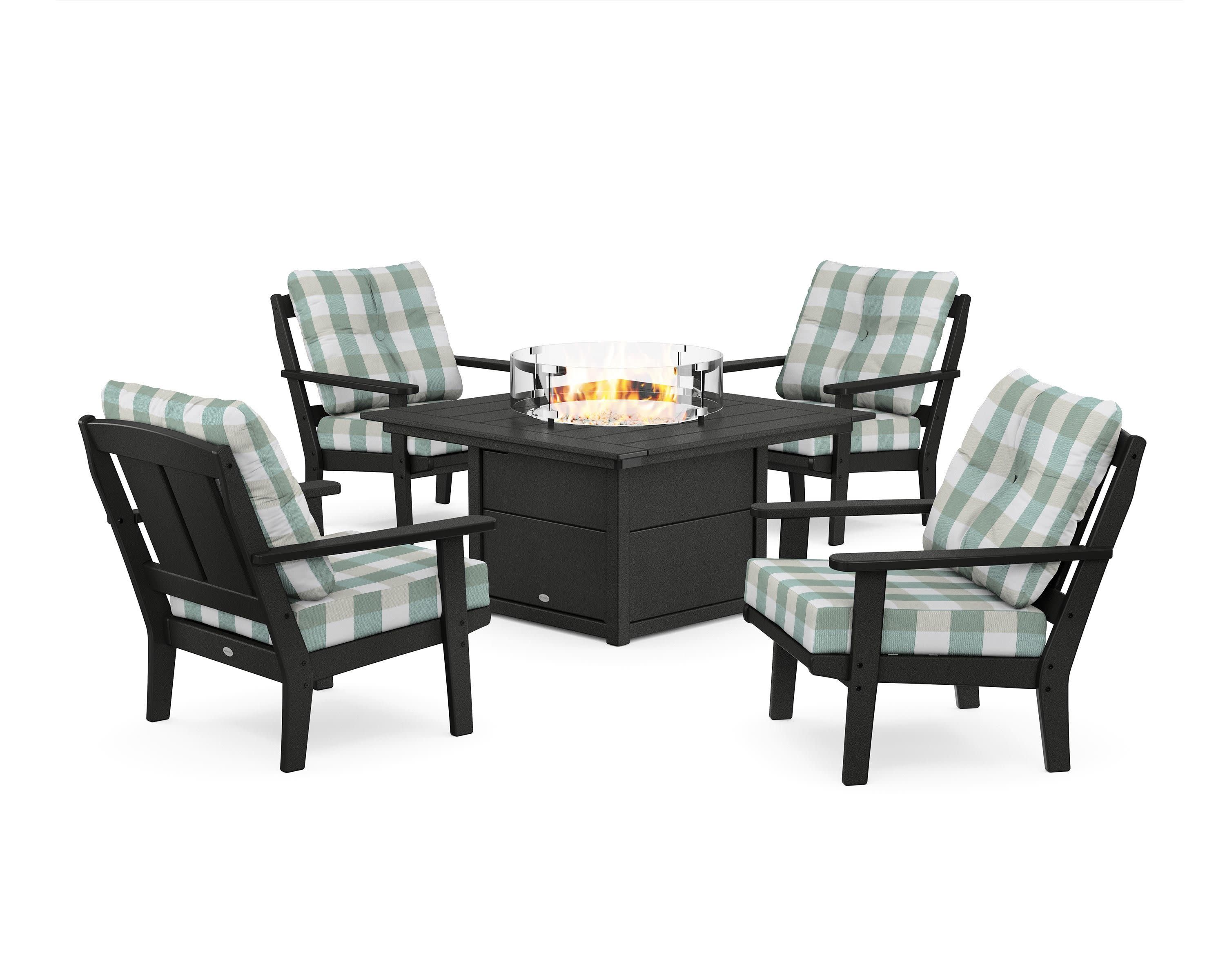 Mission 5-Piece Deep Seating Set with Fire Pit Table - Image 6