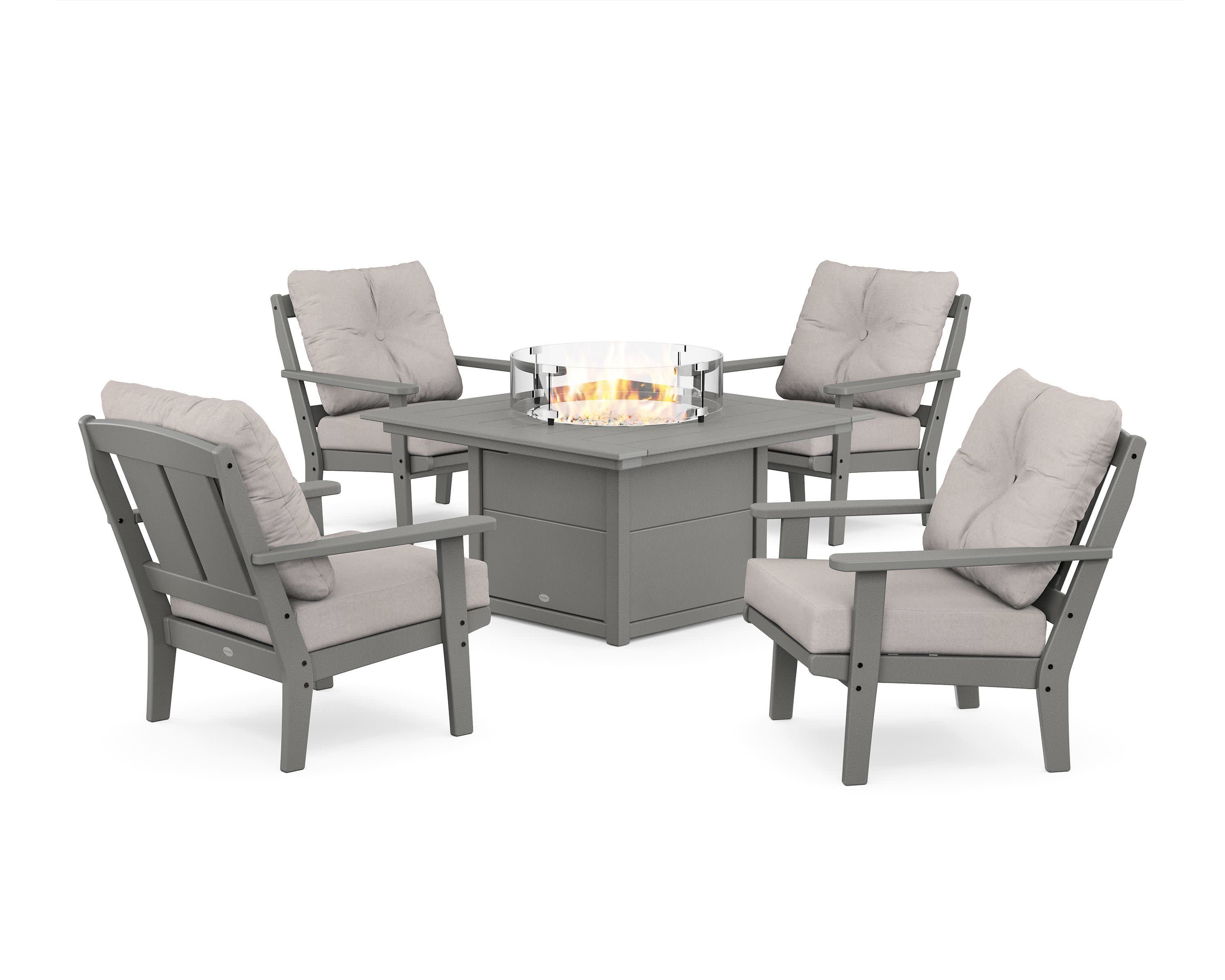 Mission 5-Piece Deep Seating Set with Fire Pit Table - Image 68