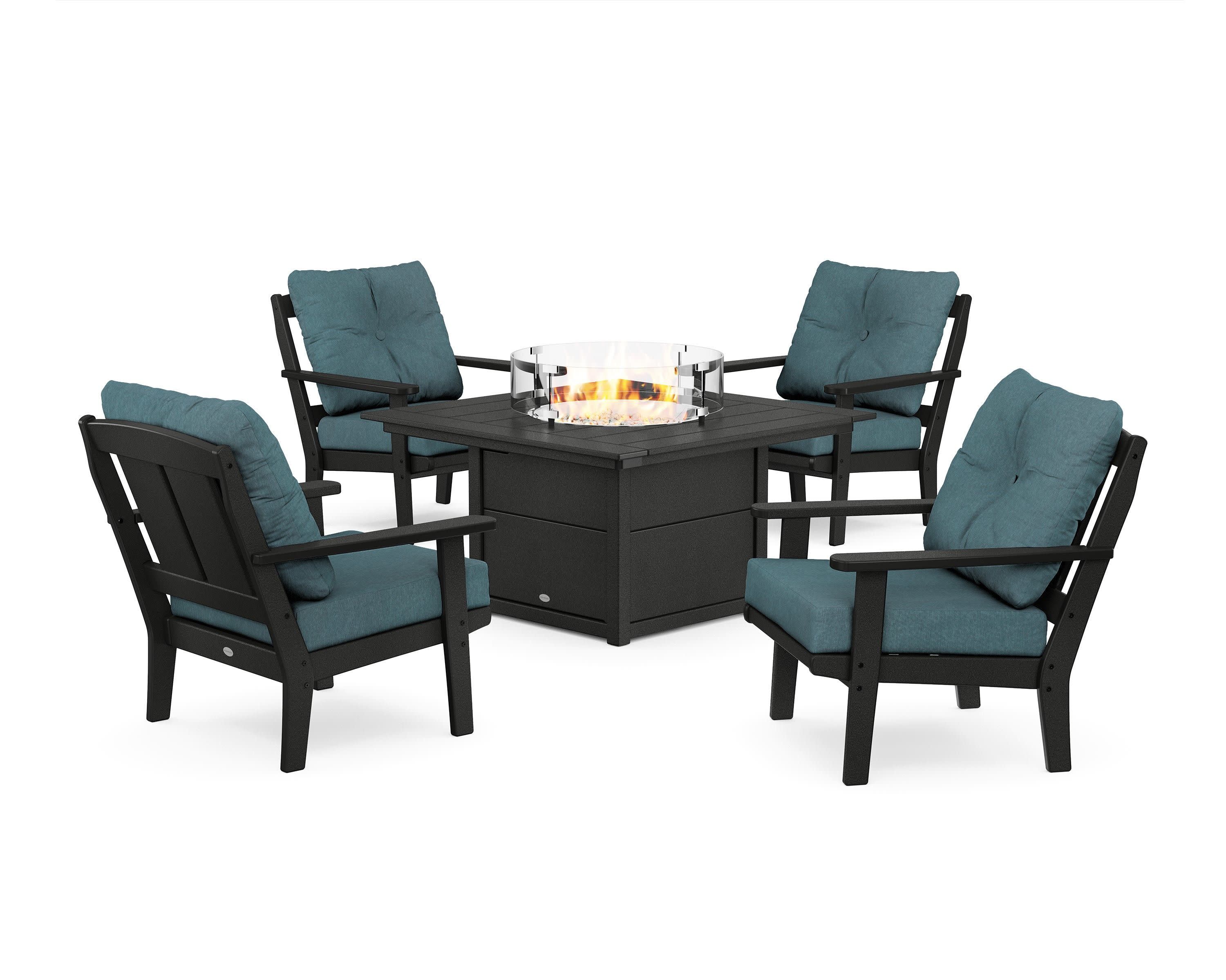 Mission 5-Piece Deep Seating Set with Fire Pit Table - Image 81