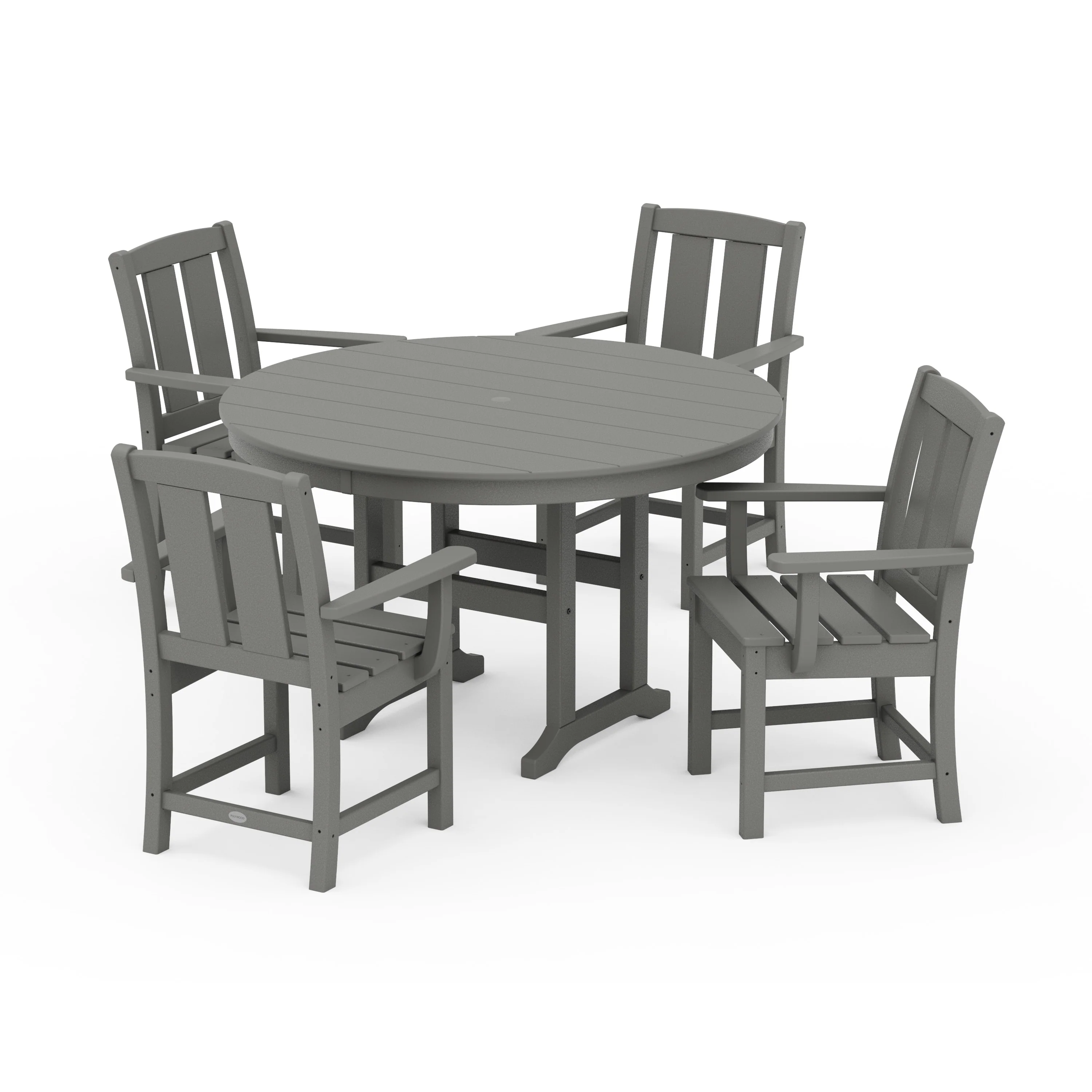 Mission 5-Piece Round Farmhouse Dining Set