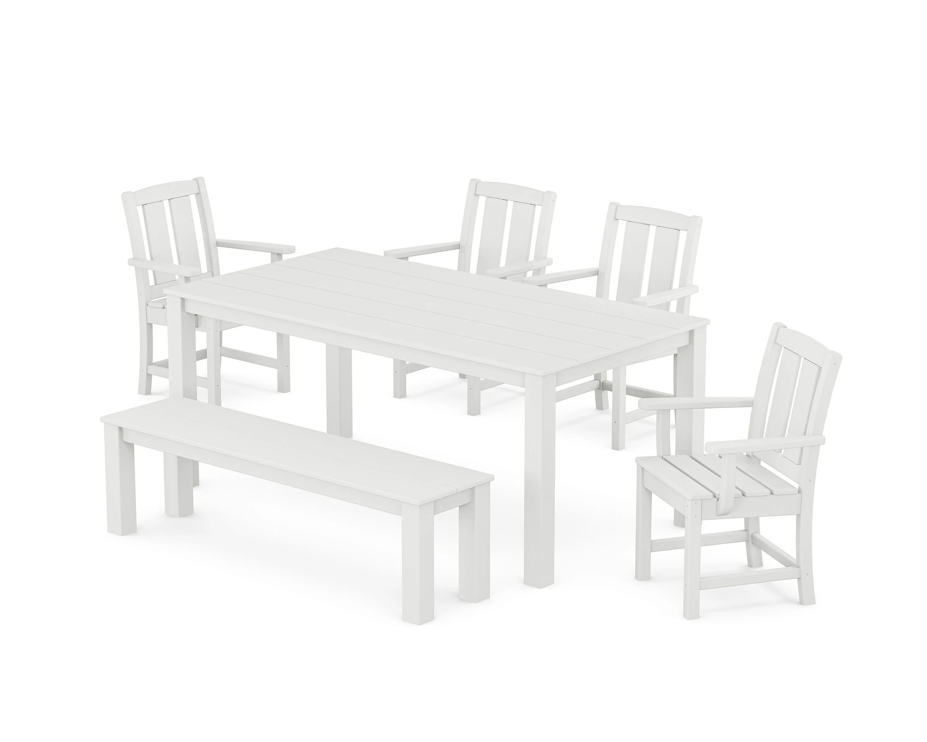 Mission 6-Piece Parsons Dining Set with Bench - Image 6