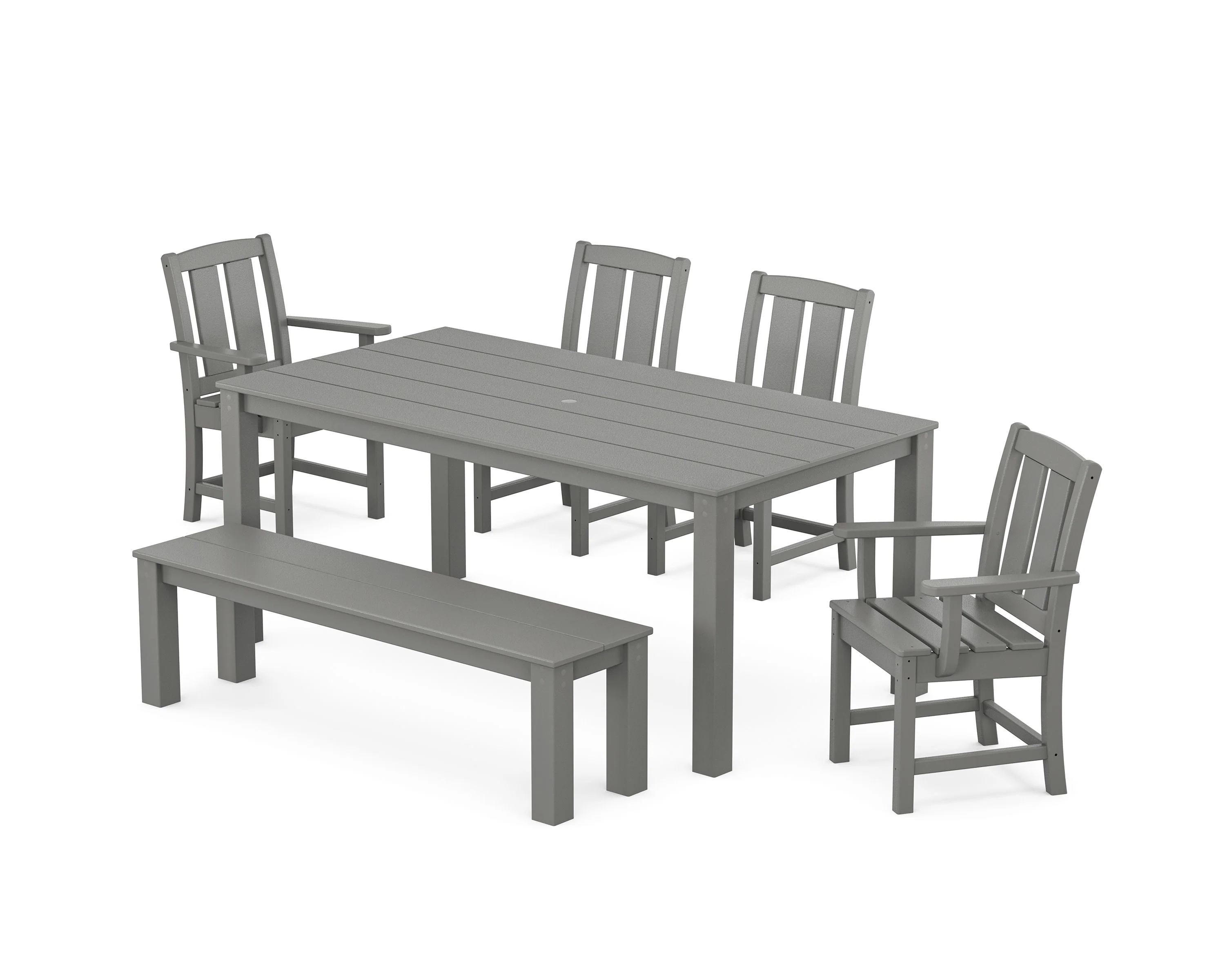 Mission 6-Piece Parsons Dining Set with Bench